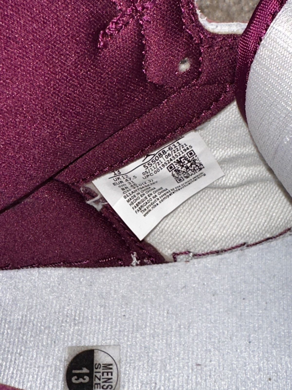 Jordan Brand Jordan 1 Retro High OG - Bordeux Size US 13 / EU 46 - 6 Thumbnail