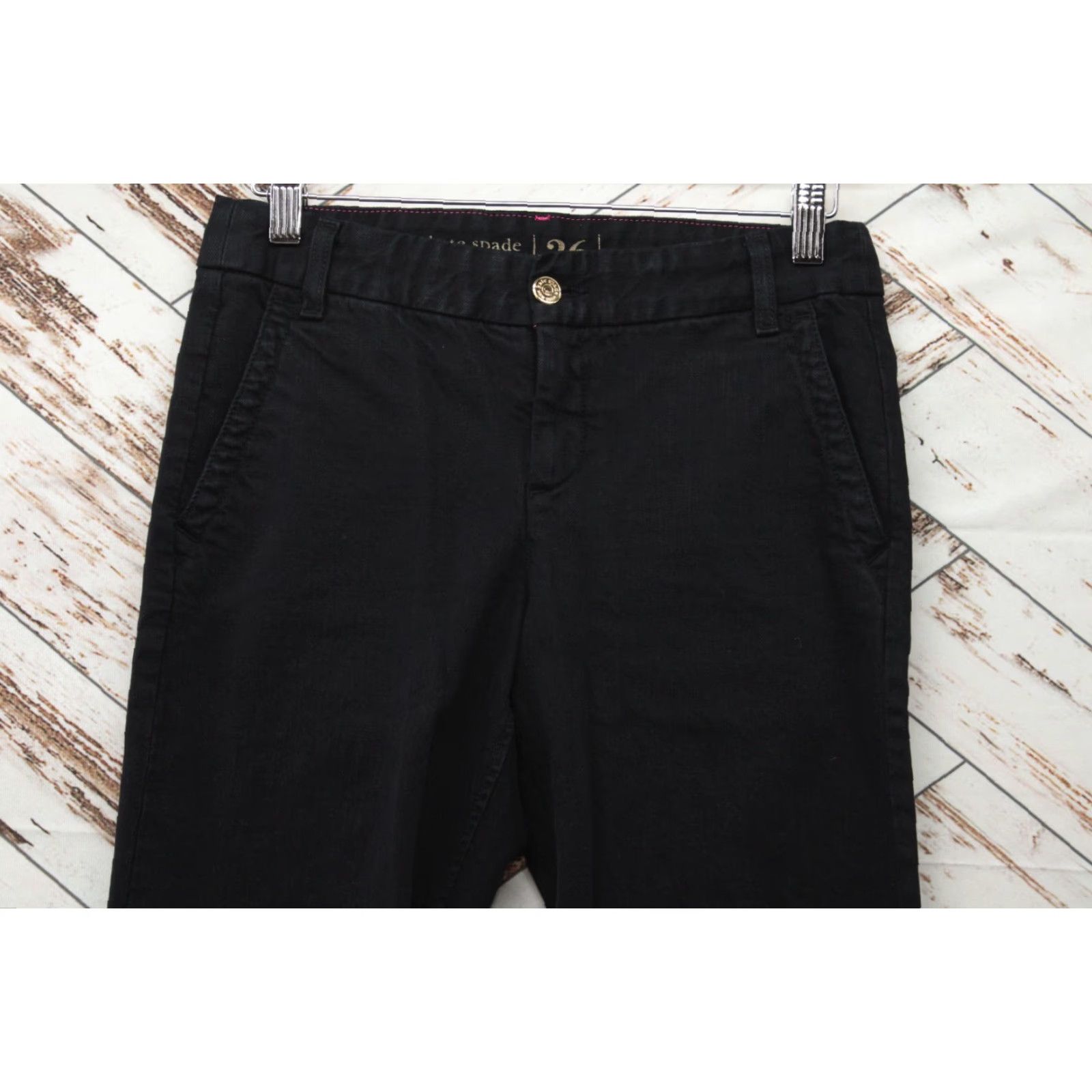 Denime VINTAGE Kate Spade Broomy Street Play Hookey Jeans Women's Size 28 X 32 Black Denim Size 28" / US 6 / IT 42 - 3 Thumbnail