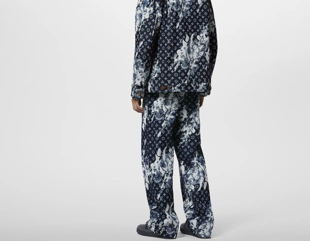 Louis Vuitton Monogram Printed Denim Trousers
