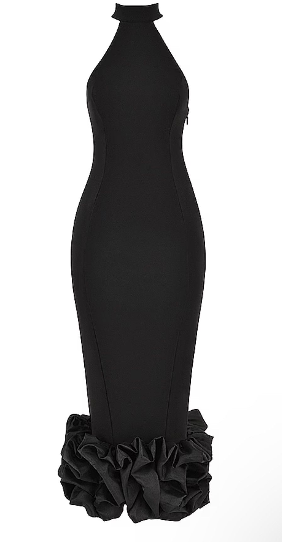 House of CB House of CB Juniper Black Peplum Midi Dress size S Size S / US 4 / IT 40 - 4 Thumbnail