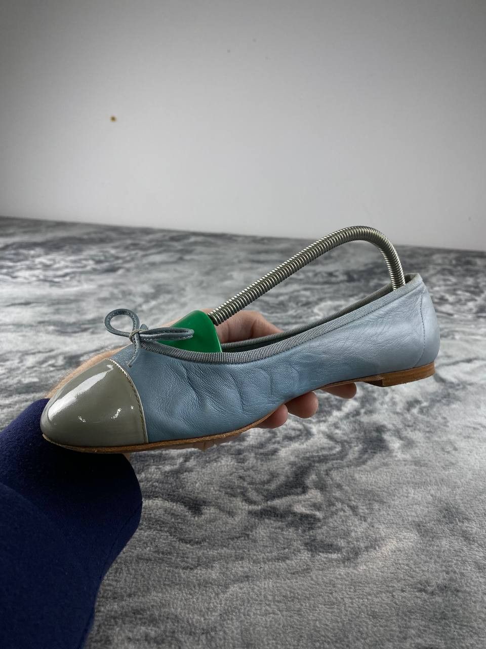 Chanel Chanel Leather Ballet Flats Women 38 Blue Size US 8 / IT 38 - 3 Thumbnail