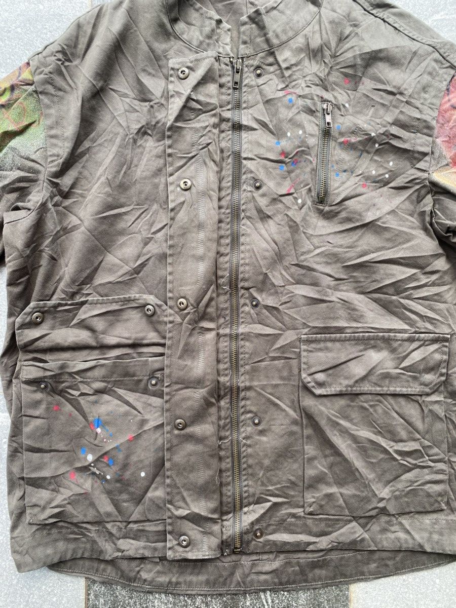 Zara Zara Khaki Green Graffiti Light Jacket Size M / US 6-8 / IT 42-44 - 13 Thumbnail