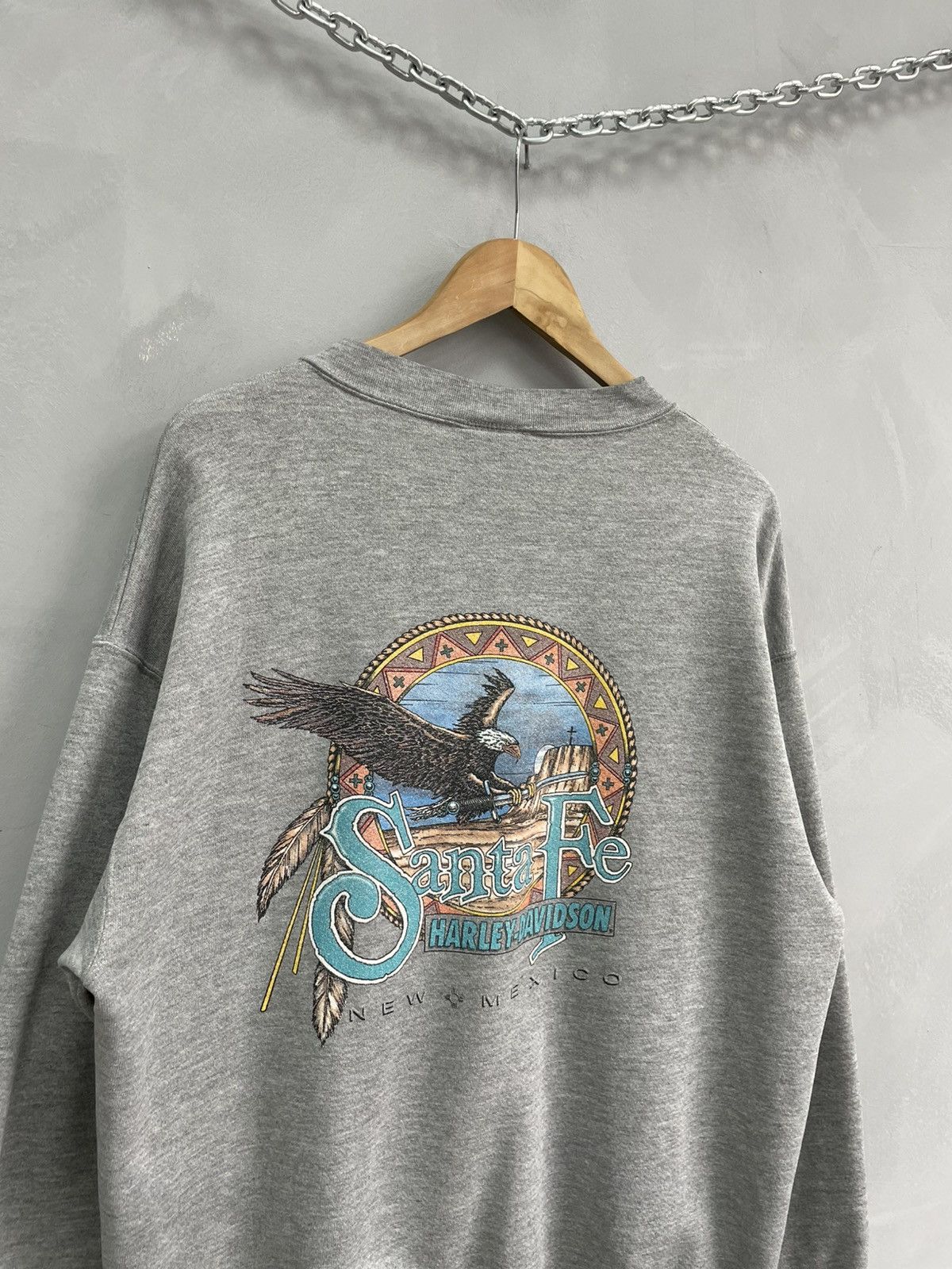 Harley Davidson Retro flames Harley Davidson boxy fit sweatshirt y2k Size US L / EU 52-54 / 3 - 7 Thumbnail
