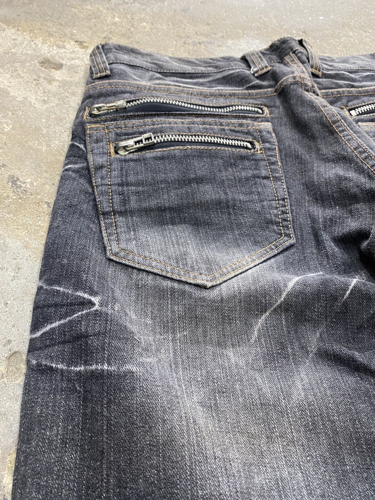 Japanese Brand Root three side laced jeans wash Size US 34 / EU 50 - 17 Thumbnail