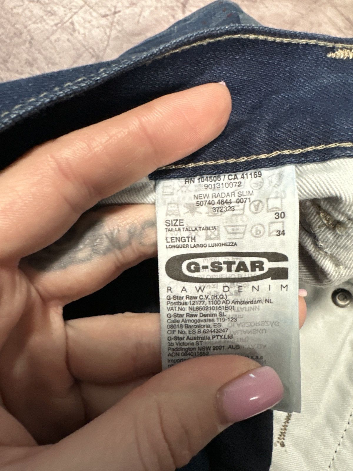 G-Star G Star Raw Mens New Radar Slim Denim Pants Jeans Size US 30 / EU 46 - 4 Thumbnail