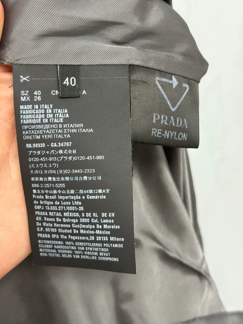 Prada Prada Gray nylon logo dress Size S / US 4 / IT 40 - 4 Thumbnail