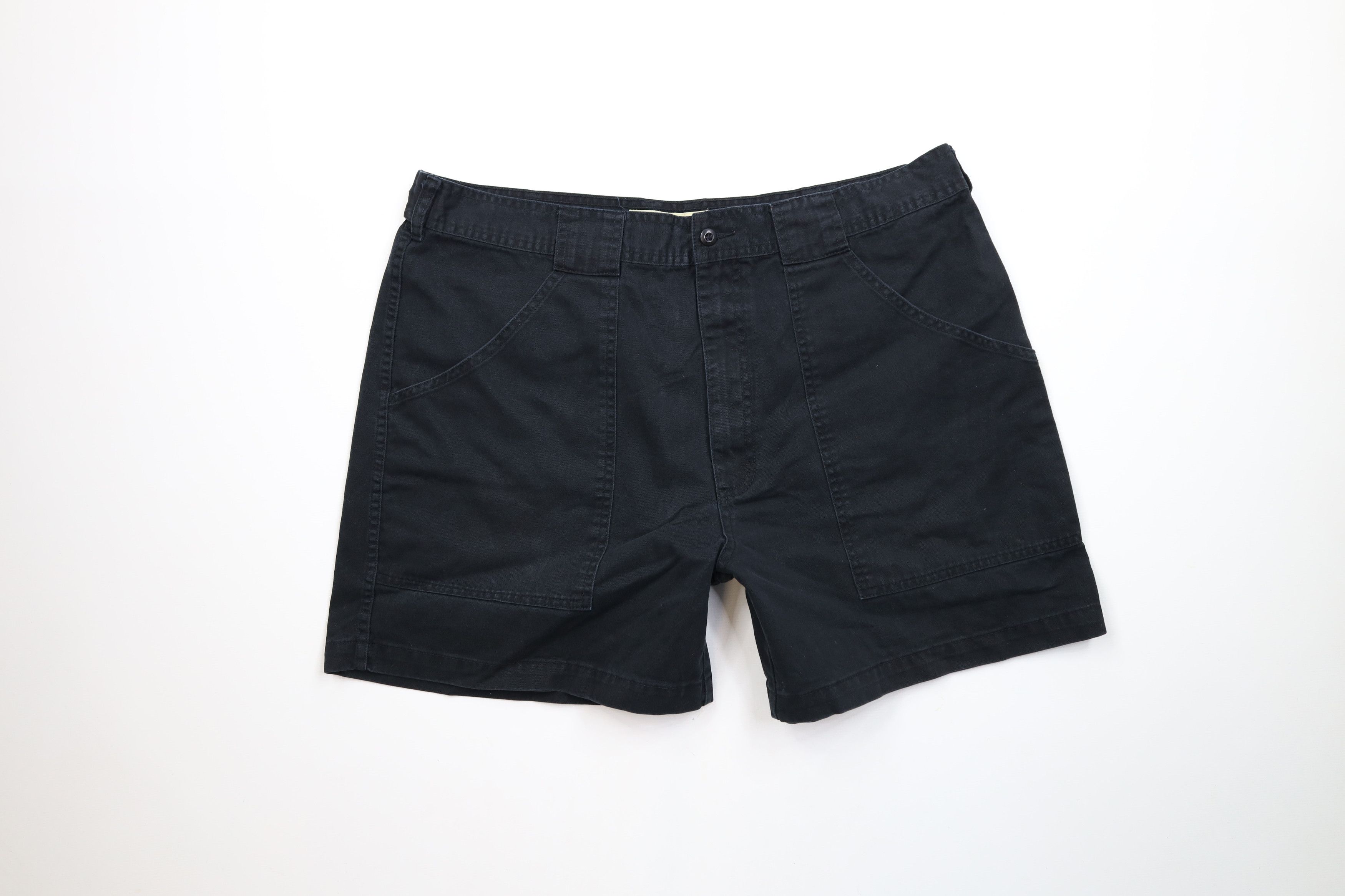 Cabelas × Vintage Vintage 90s Cabelas Above Knee Cargo Shorts Black Cotton Size US 40 / EU 56 - 1 Thumbnail