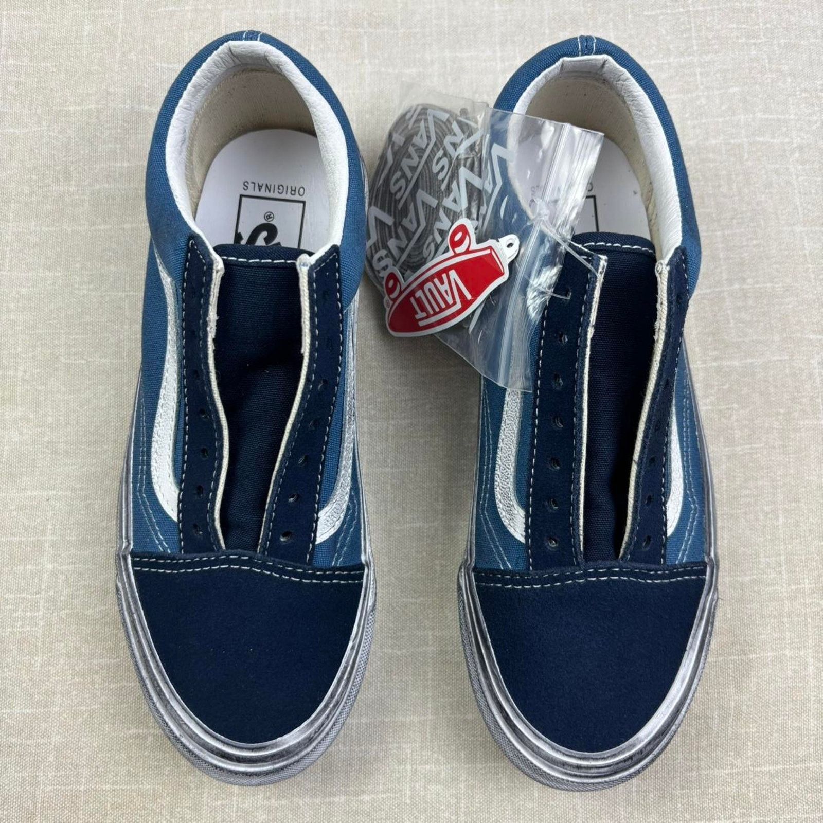Vans 🧵 Vans OG Old Skool “Stressed Navy” 6W Size US 6 / IT 36 - 3 Thumbnail