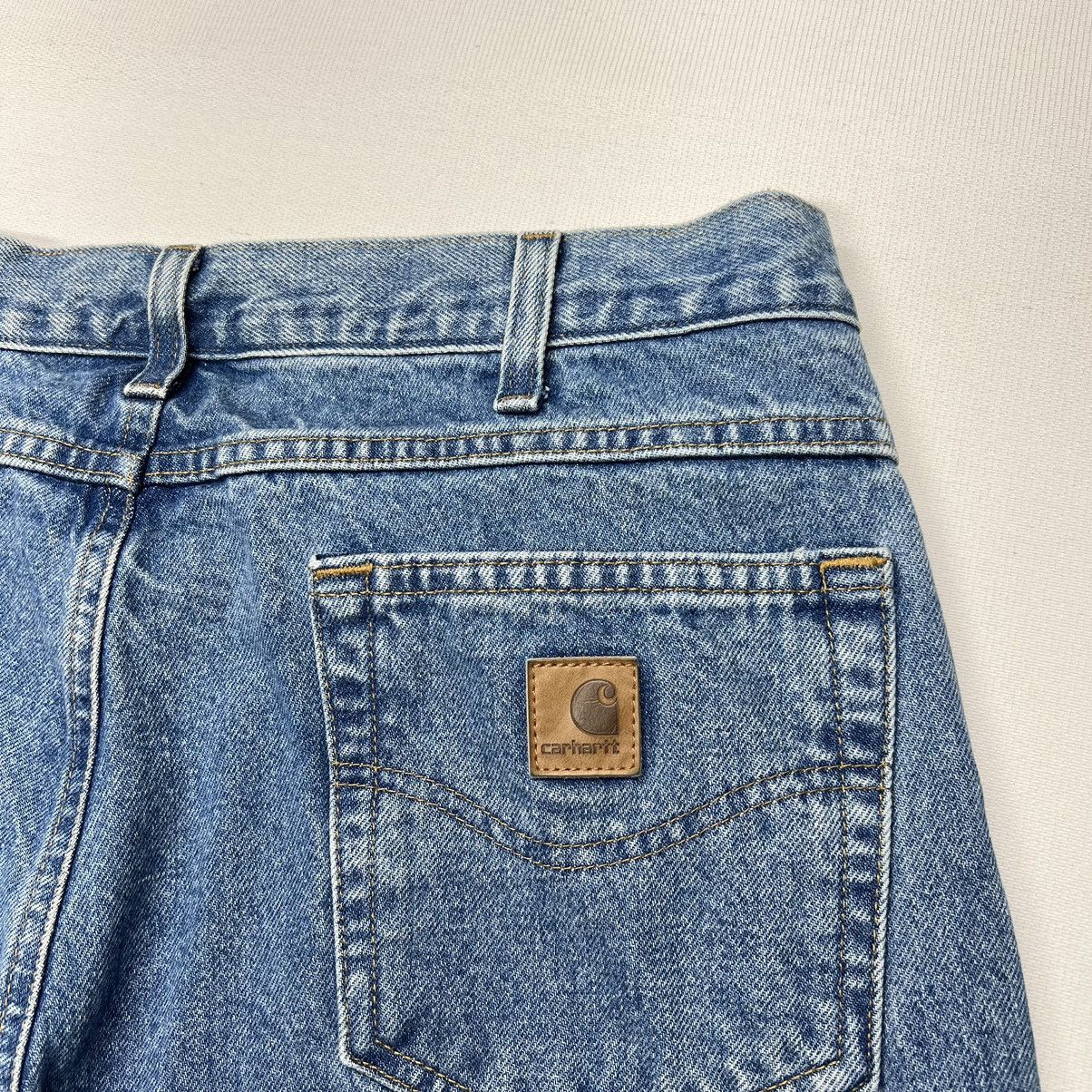 Carhartt × Vintage Carhartt Jeans Blue Relaxed Fit B17 Denim Workwear Baggy Size US 36 / EU 52 - 12 Thumbnail