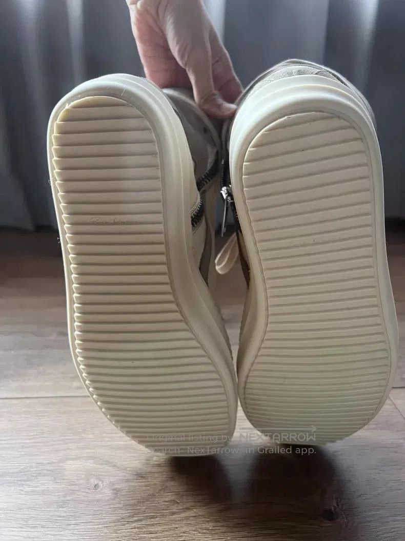 Rick Owens Rick Owens Cream Color Suede High Top Sneakers. Size US 10.5 / EU 43-44 - 5 Thumbnail