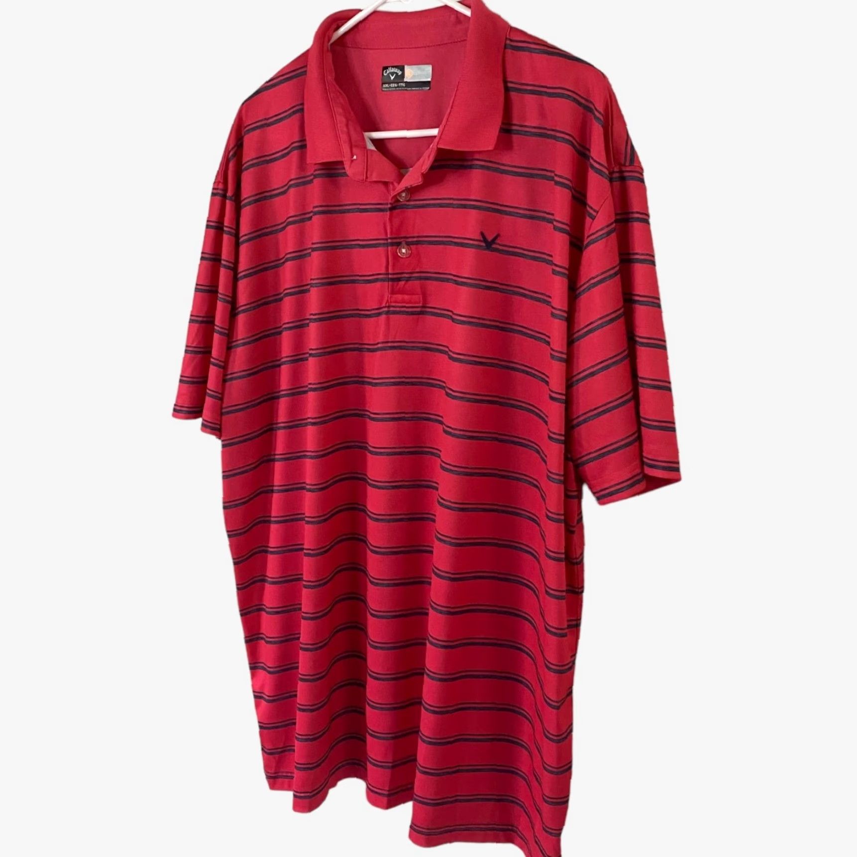 Callaway Callaway Polo Shirt Mens XXL Pink Striped Opti-Dry Short Sleeve Stretch Golf Size US XXL / EU 58 / 5 - 2 Thumbnail