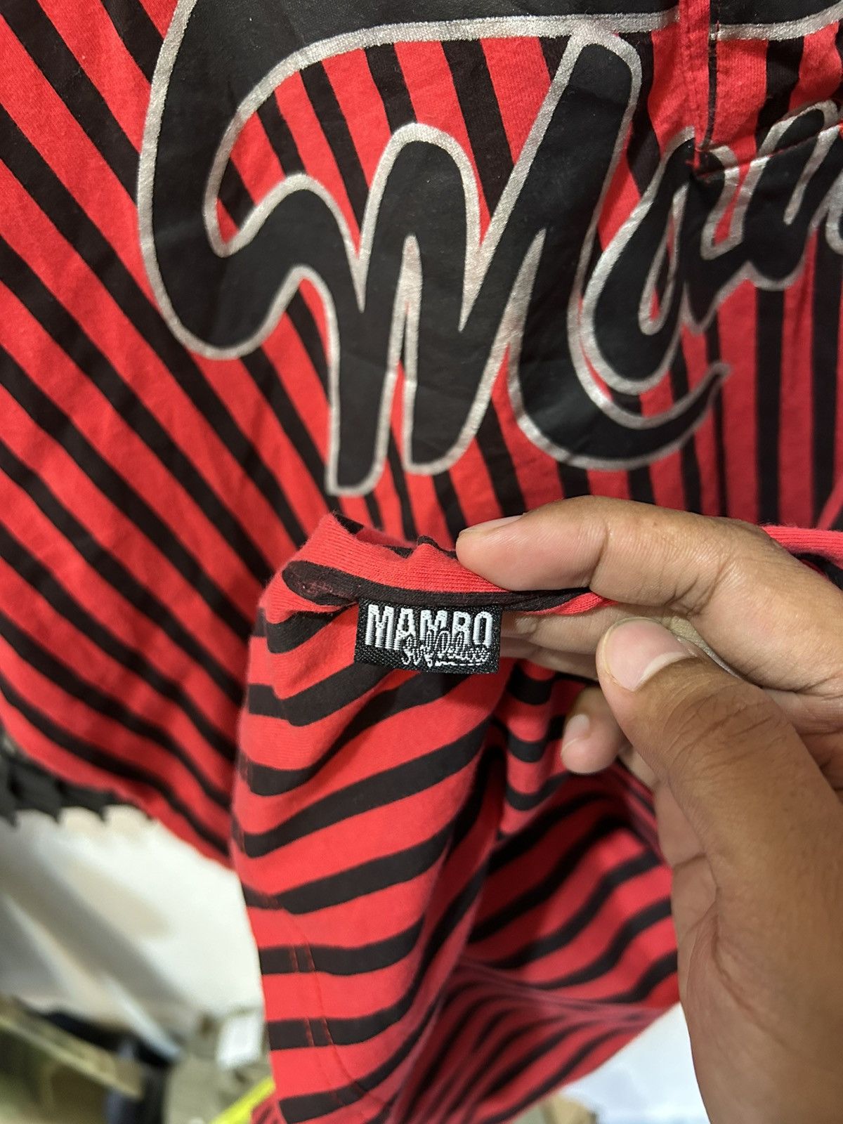Mambo Collar Mambo surfing spellout big logo stripe design Size US XL / EU 56 / 4 - 4 Thumbnail