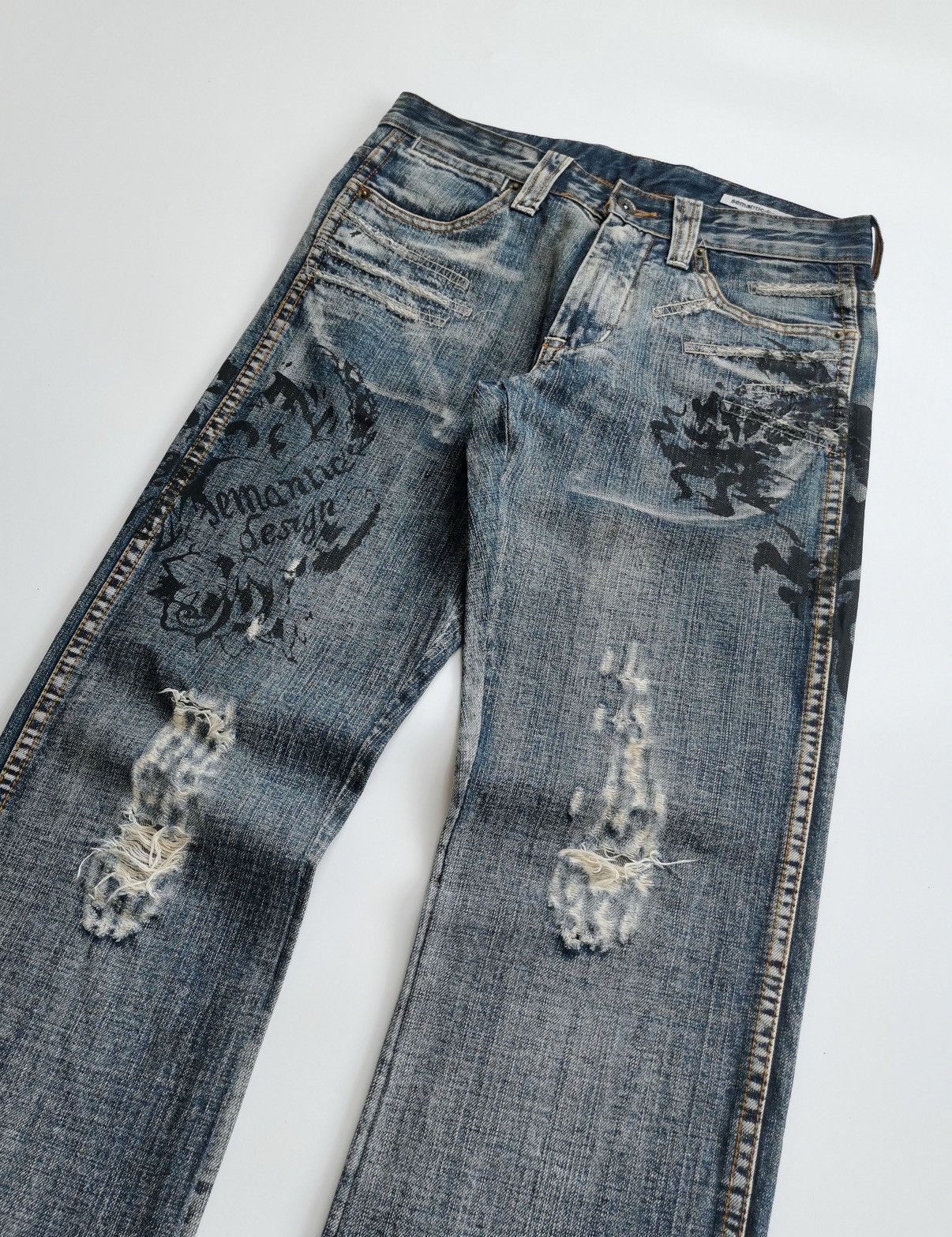 semanticdesign Cross Dragon Flower Bootcut Semanticdesign Distressed Jeans Size US 30 / EU 46 - 6 Thumbnail