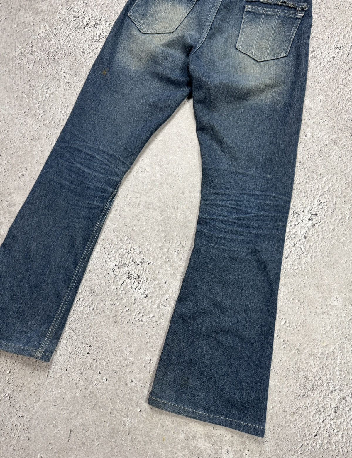 Other Vintage Flared Bootcut Jeans Wide Leg Distressed Mid Rise Size 26" / US 2 / IT 38 - 9 Thumbnail