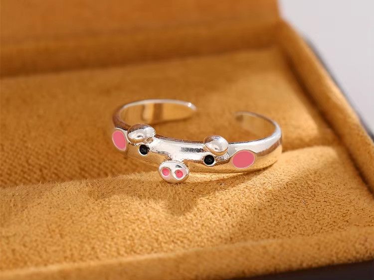 Jewelry Sweet Pig Ring Size ONE SIZE - 1 Thumbnail
