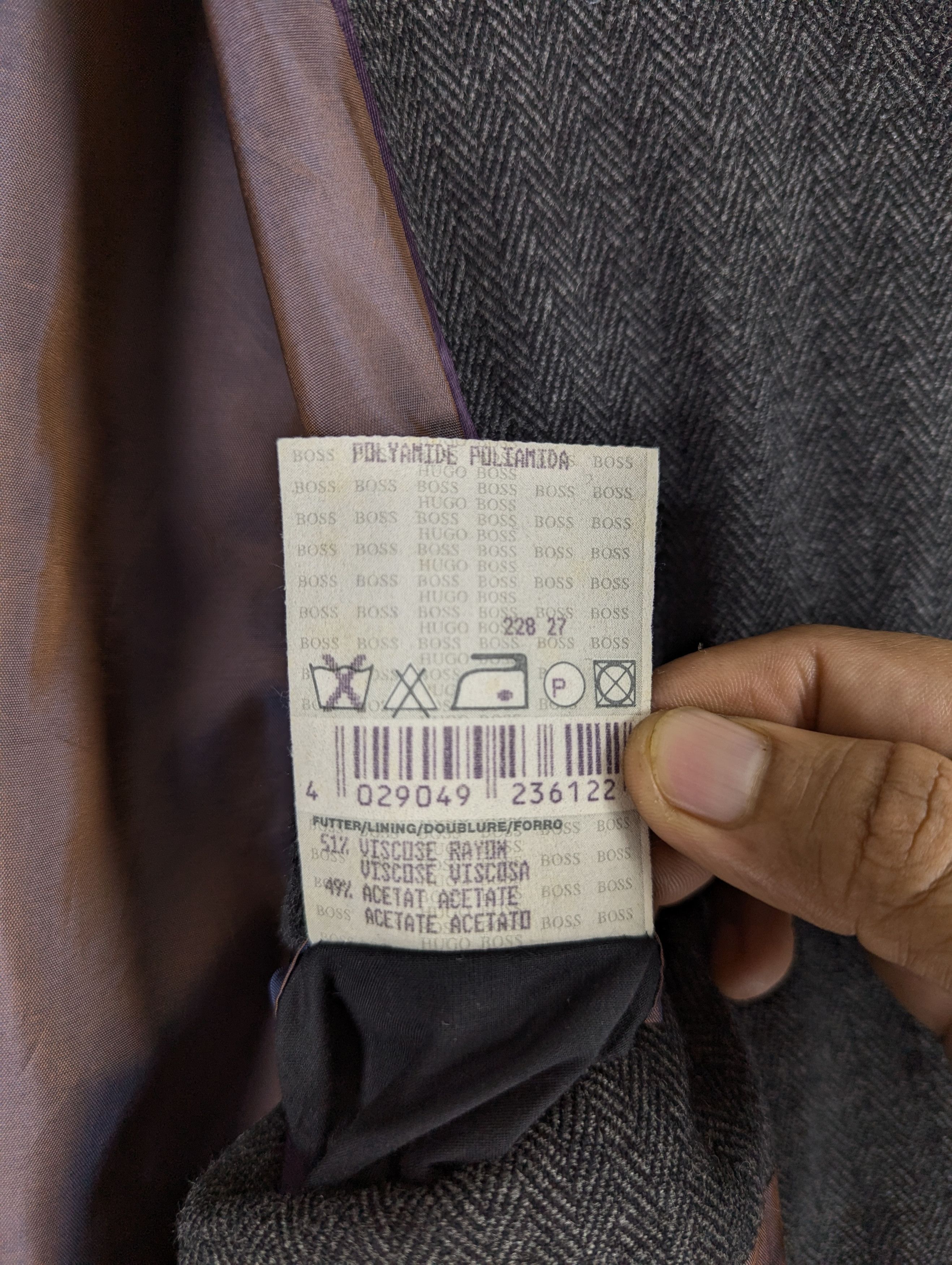 Hugo Boss Boss By Hugo Boss Herringbone Wool Long Coat Jacket Size US M / EU 48-50 / 2 - 11 Thumbnail
