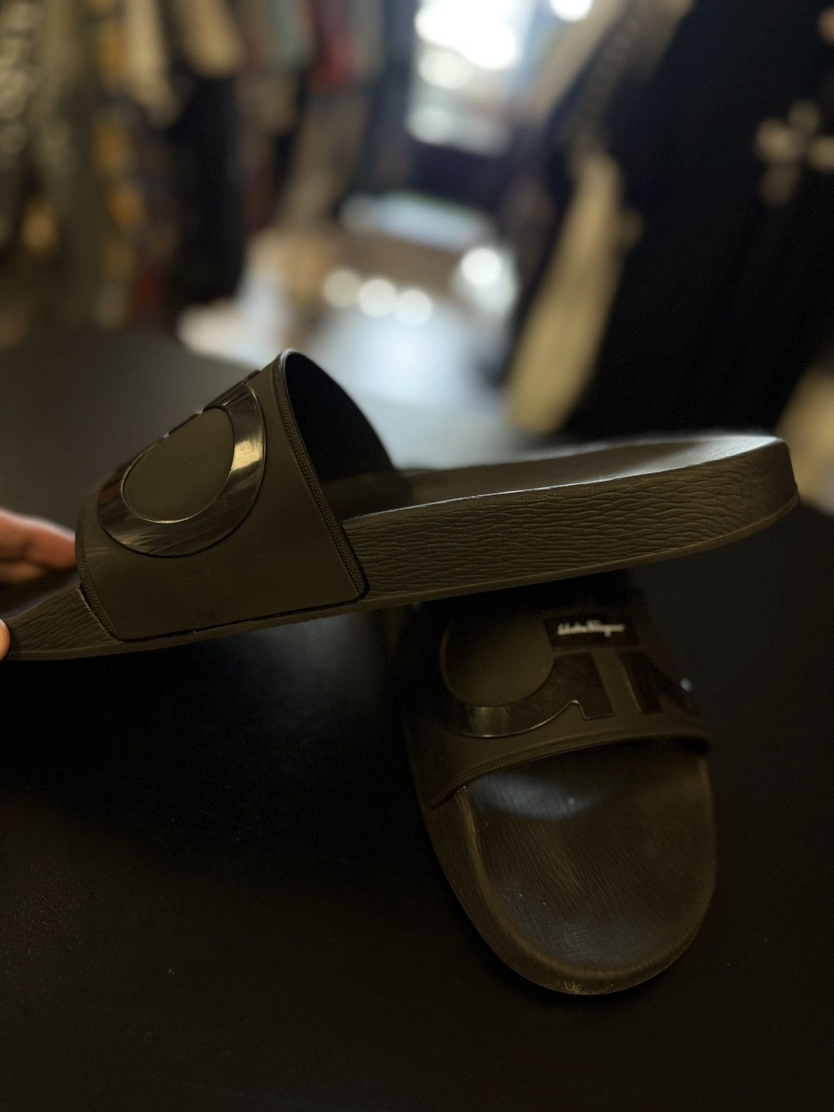 Salvatore Ferragamo Salvador Ferragamo Slides Black Size 10US Men’s Size US 10 / EU 43 - 5 Thumbnail