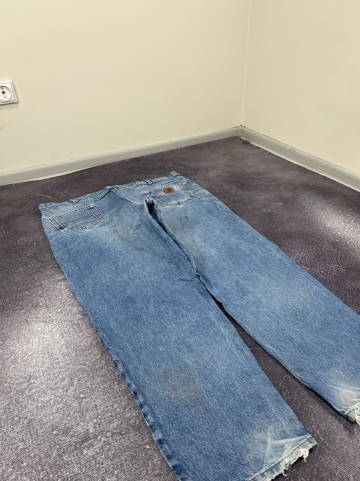 Carhartt Vintage 90s Carhartt Faded Blue Y2K Work Baggy Jeans Size US 44 / EU 60 - 4 Thumbnail