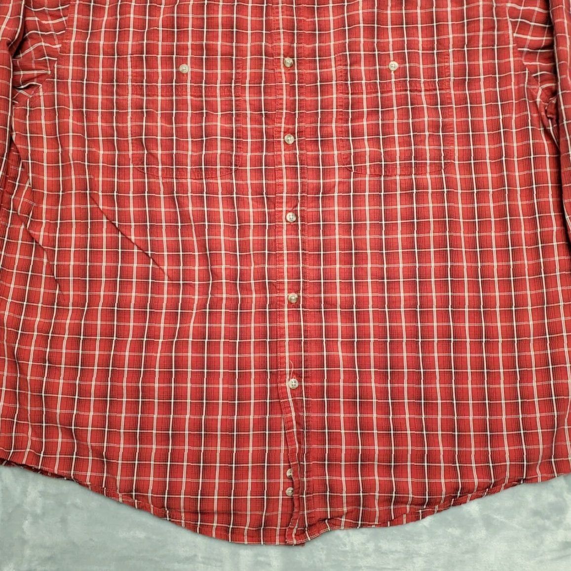 Wrangler VINTAGE Wrangler Shirt Mens 2XL Red Plaid Rugged Wear Cotton Long Sleeve Wrinkle Resistant Button-Up with Pockets Men Button-Down Collar Size US XXL / EU 58 / 5 - 2 Thumbnail