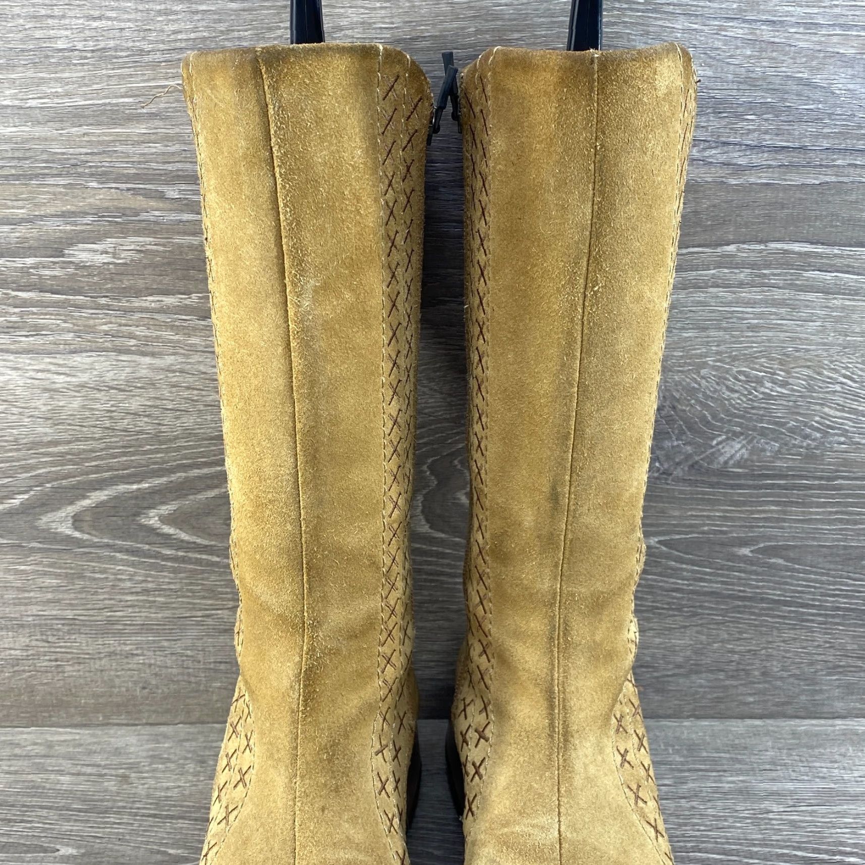 Dansko Dansko Boots Women's 6.5-7 EU 37 Embroidered Tan Fleur Suede Leather Mid Calf Boots Size US 6.5 / IT 36.5 - 5 Thumbnail