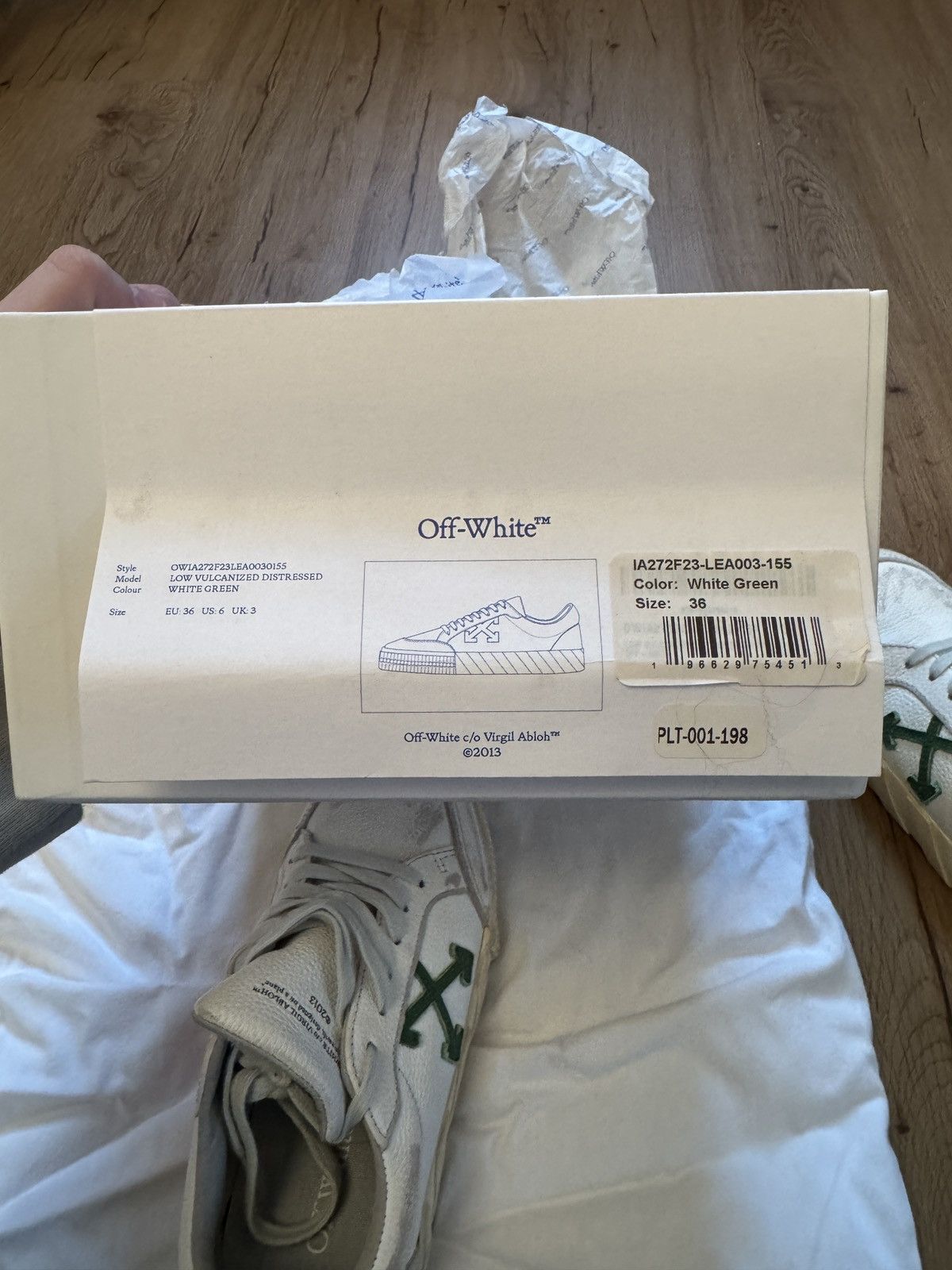 Off-White Off-White Low Vulcanised Distressed Sneakers Size US 6 / IT 36 - 8 Thumbnail