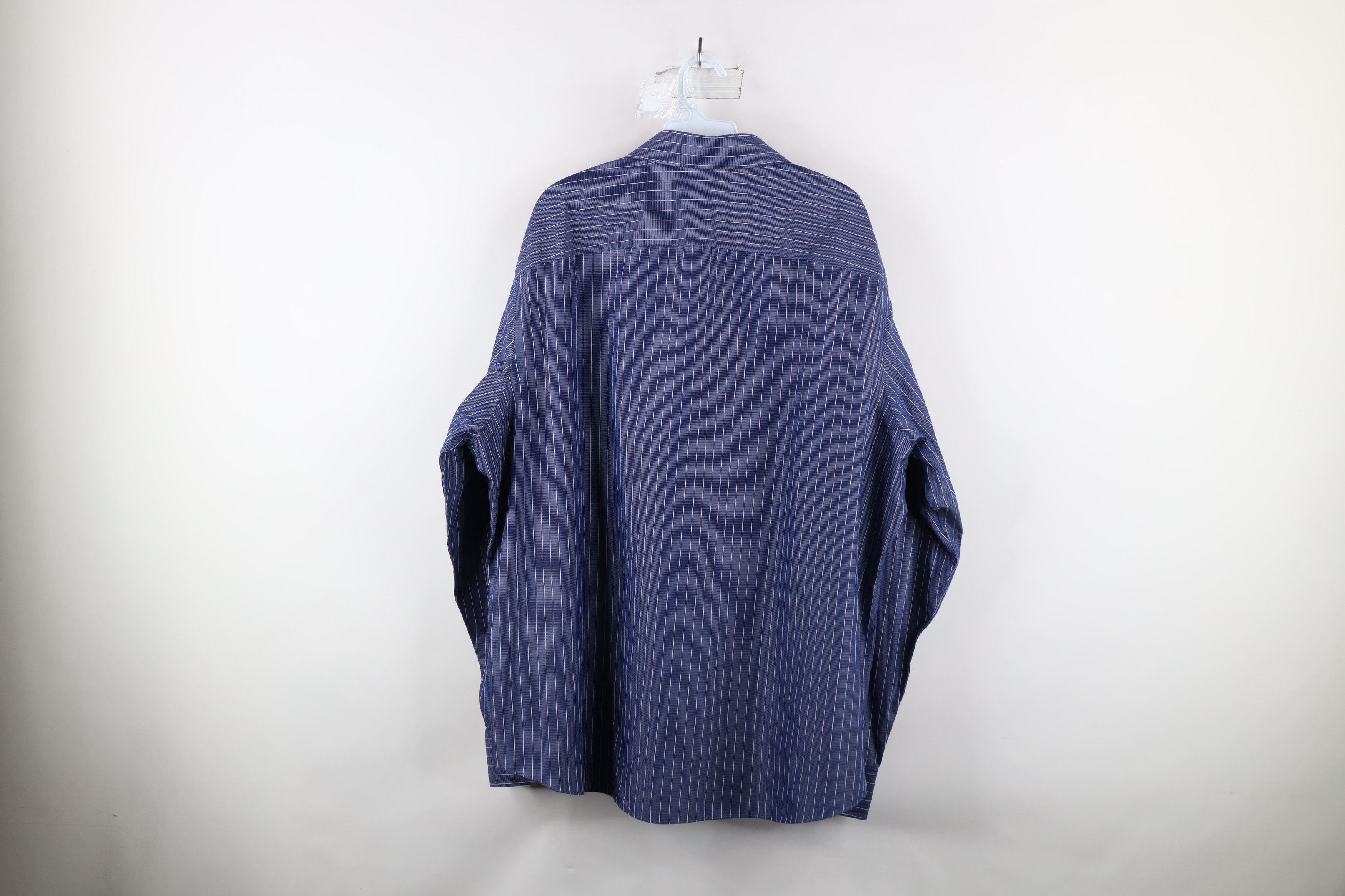 UNTUCKit × Vintage Untuckit Pinstriped Relaxed Fit Collared Button Shirt Size US XXL / EU 58 / 5 - 10 Thumbnail