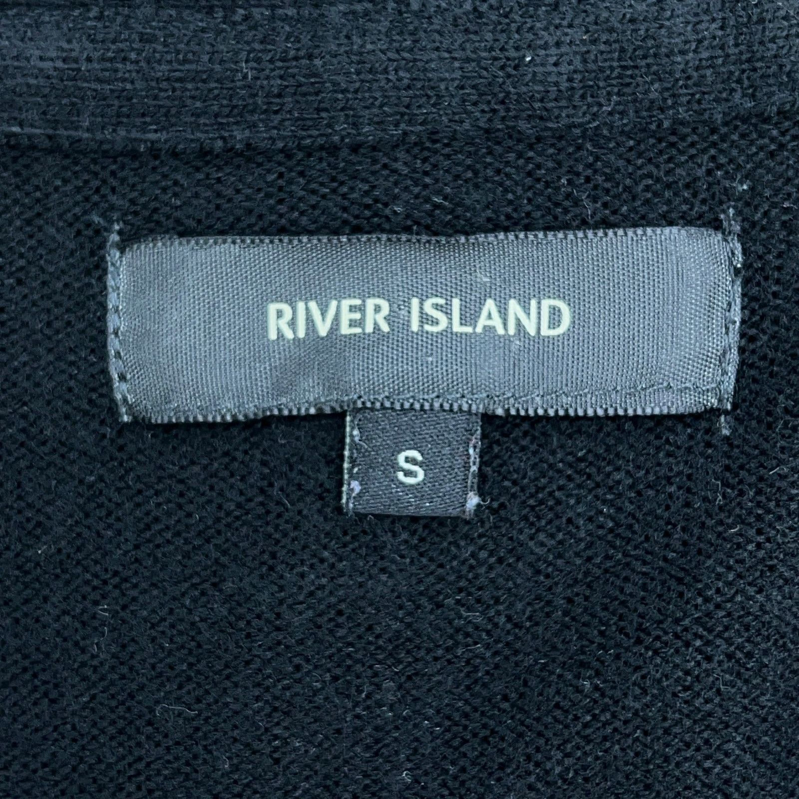 River Island River Island Size S Cardigan Grandpa Sweater Knit Black Size S / US 4 / IT 40 - 12 Thumbnail