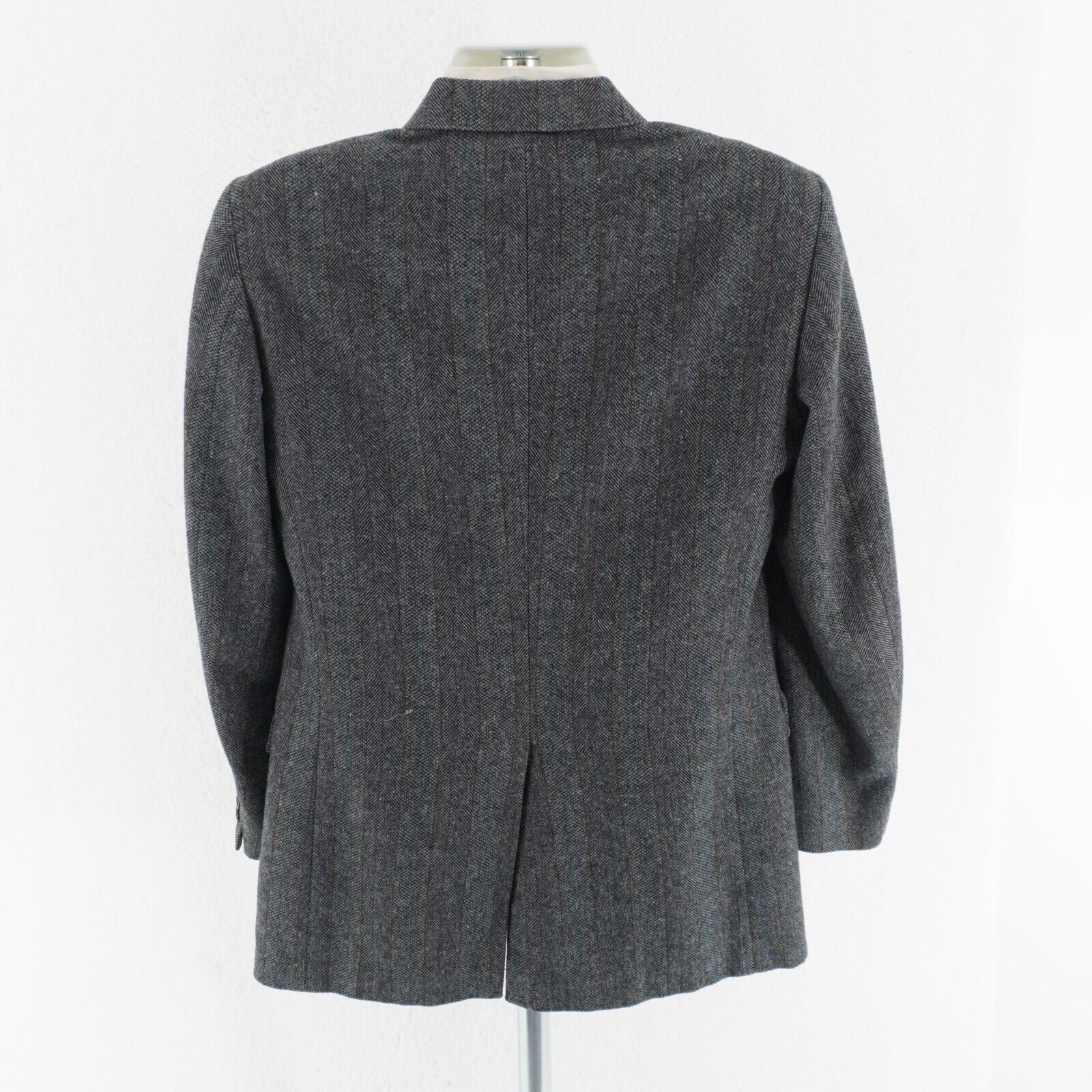 Towncraft Towncraft Tweed Wool Patchwork Gray Herringbone 2 Button Spo Size 38R - 6 Thumbnail