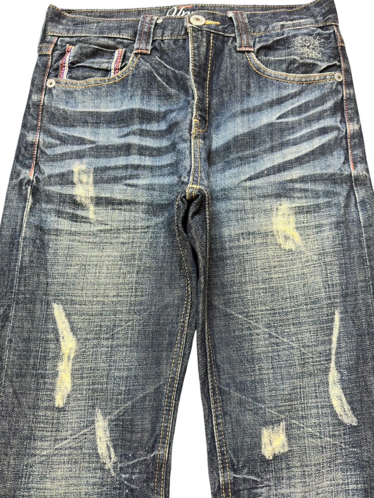 POST ARCHIVE FACTION (PAF) Vintage Uproar Whiskers Grunge Distressed Denim Size US 29 - 2 Thumbnail