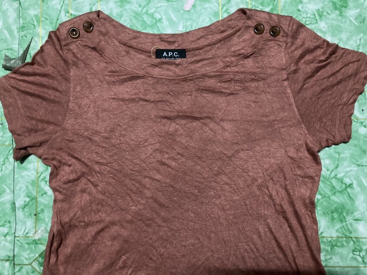 A.P.C. × Designer Apc Crop Top T-shirt Size XS / US 0-2 / IT 36-38 - 2 Thumbnail