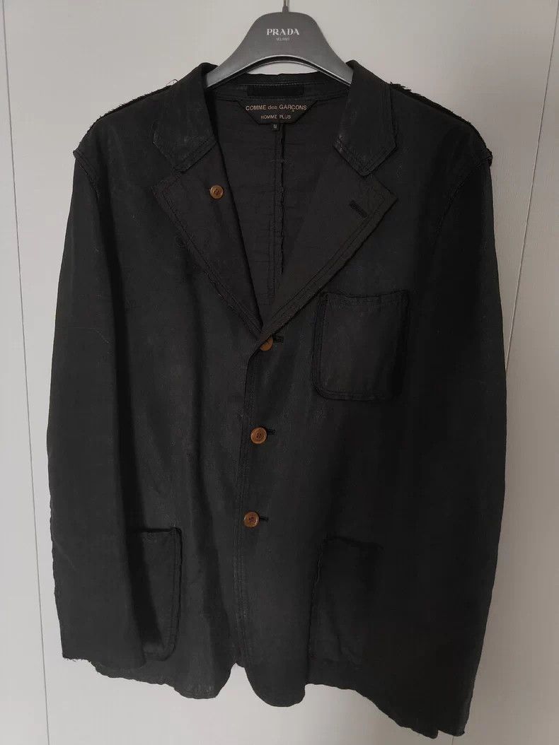 Comme des Garcons Comme des Garcons 02AW Leather Tear Coat Size US S / EU 44-46 / 1 - 1 Thumbnail