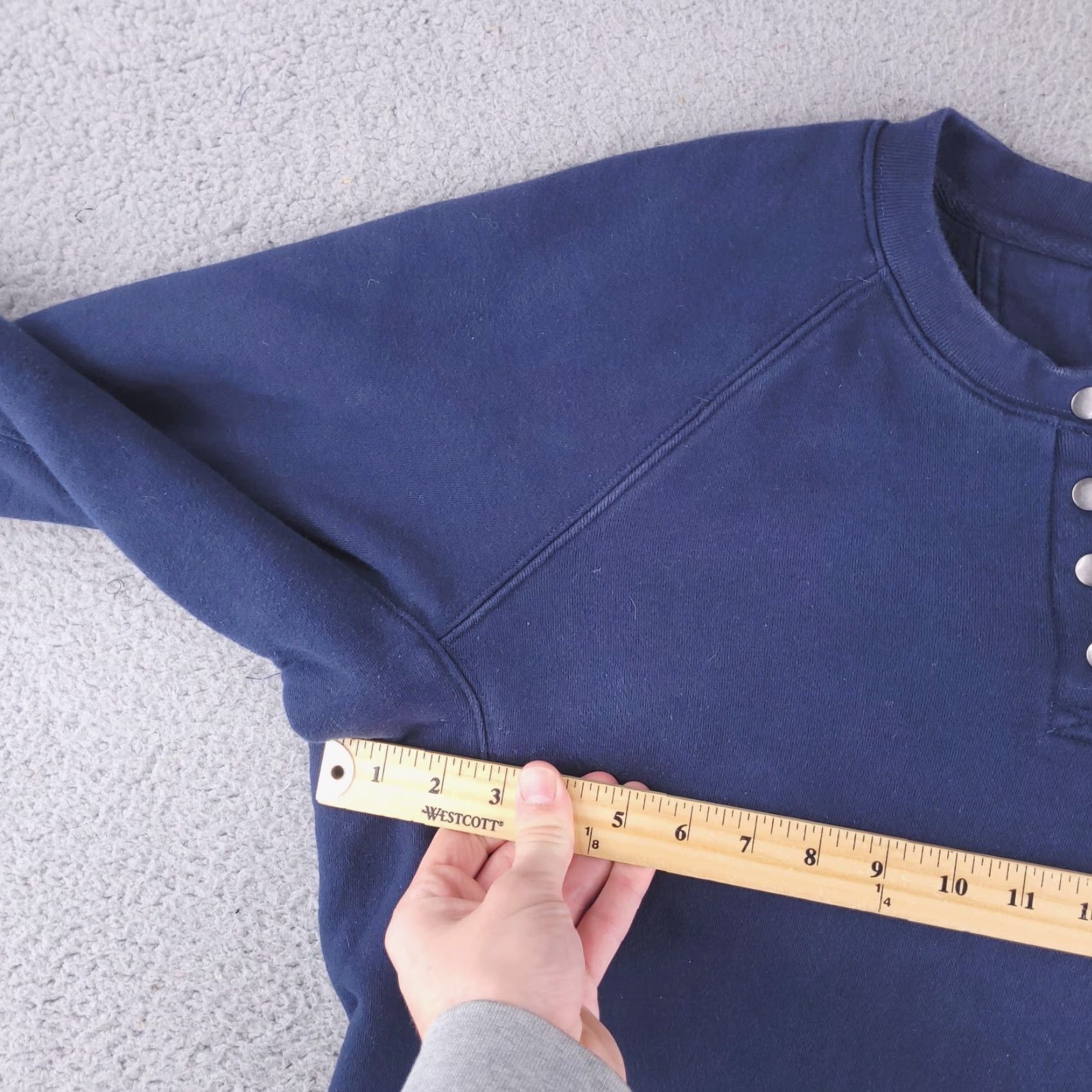 Vintage Duluth Sweatshirt Womens XL Navy Blue Heavyweight Henley Pullover Size XL / US 12-14 / IT 48-50 - 5 Thumbnail