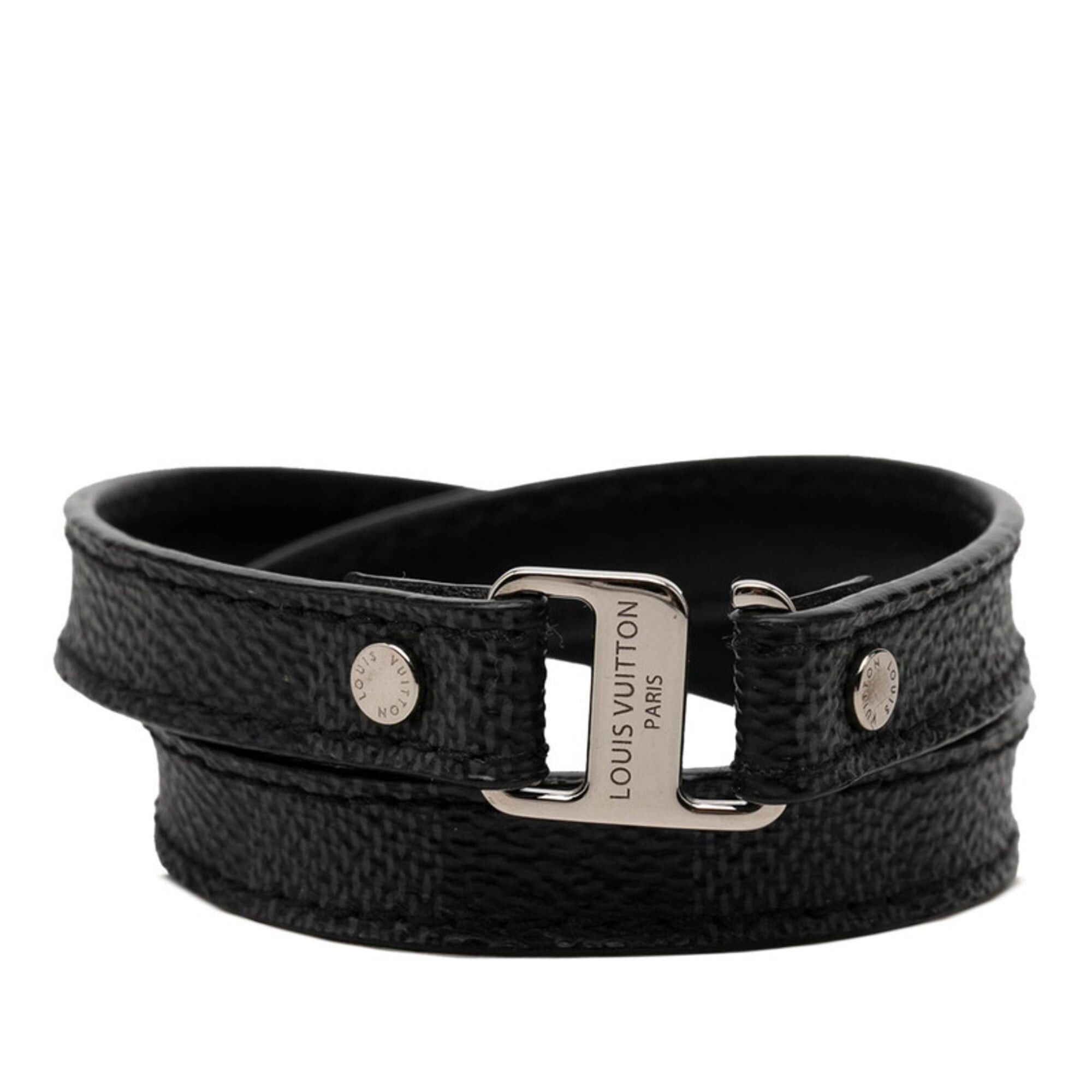 Louis Vuitton Louis Vuitton Damier Graphite Snap-It Bracelet M6768 Black Metal Women's LOUIS VUITTON Size ONE SIZE - 1 Thumbnail