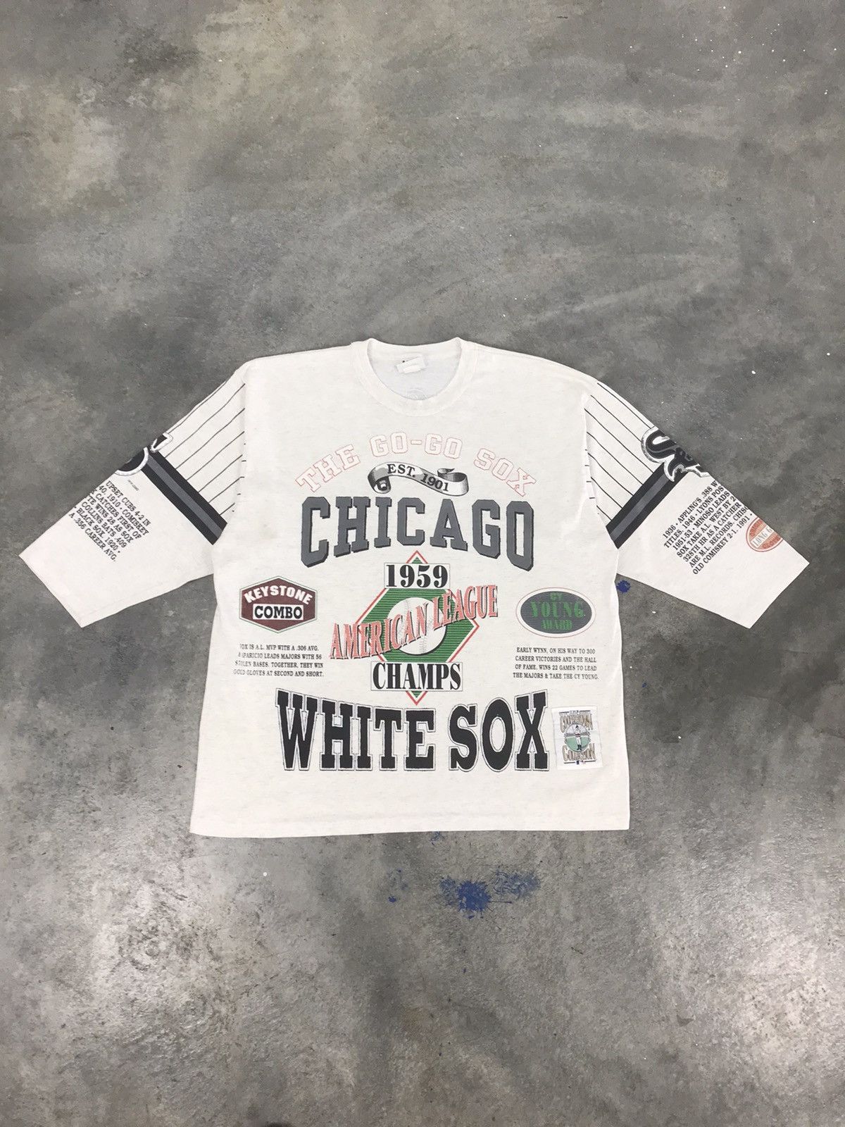 MLB Vintage 90s Long Gone Chicago White Sox 3/4 Sleeve Tee Size US XL / EU 56 / 4 - 1 Thumbnail