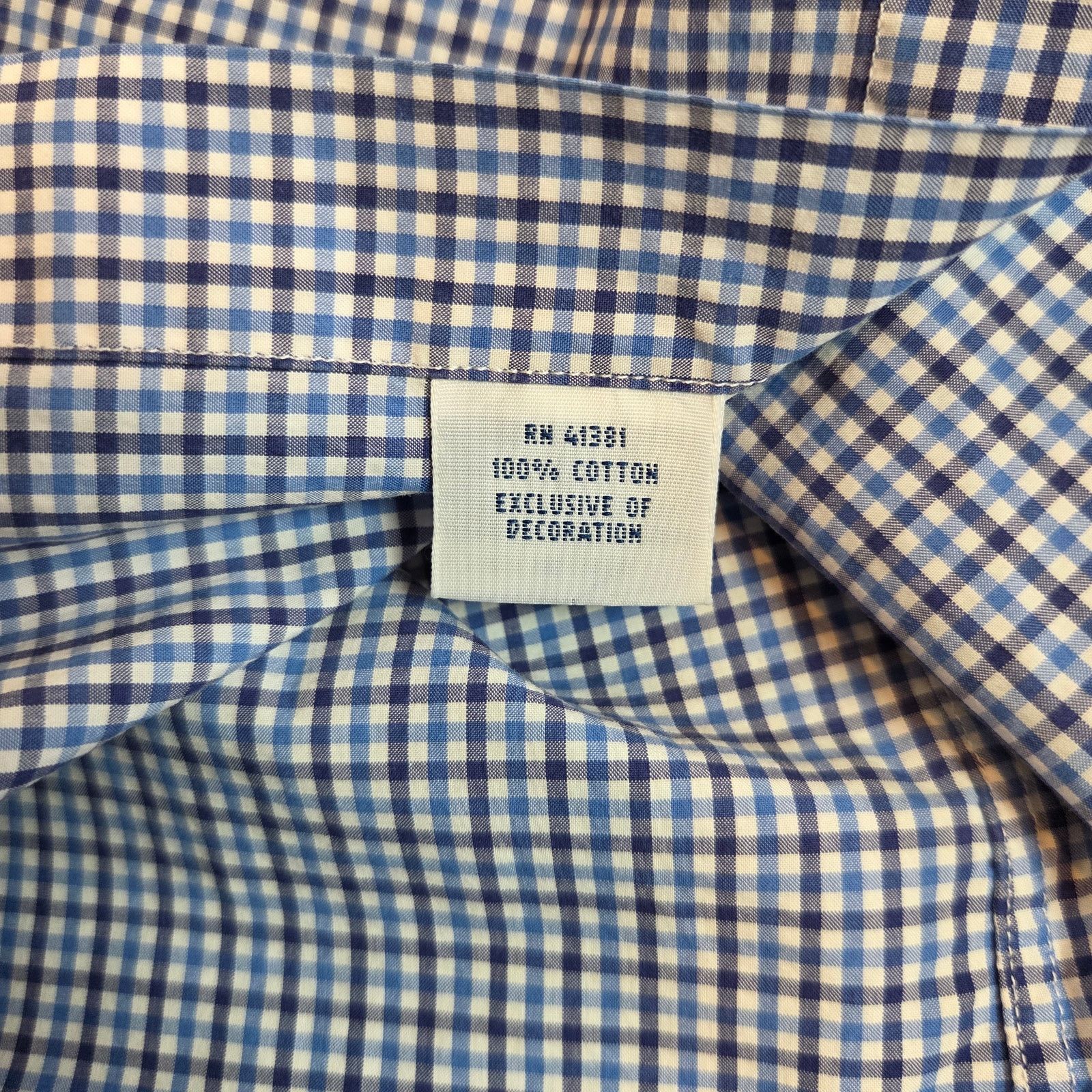 Polo Ralph Lauren Polo Ralph Lauren 2XLT Blue Gingham Cotton Shirt Size US XXL / EU 58 / 5 - 5 Thumbnail