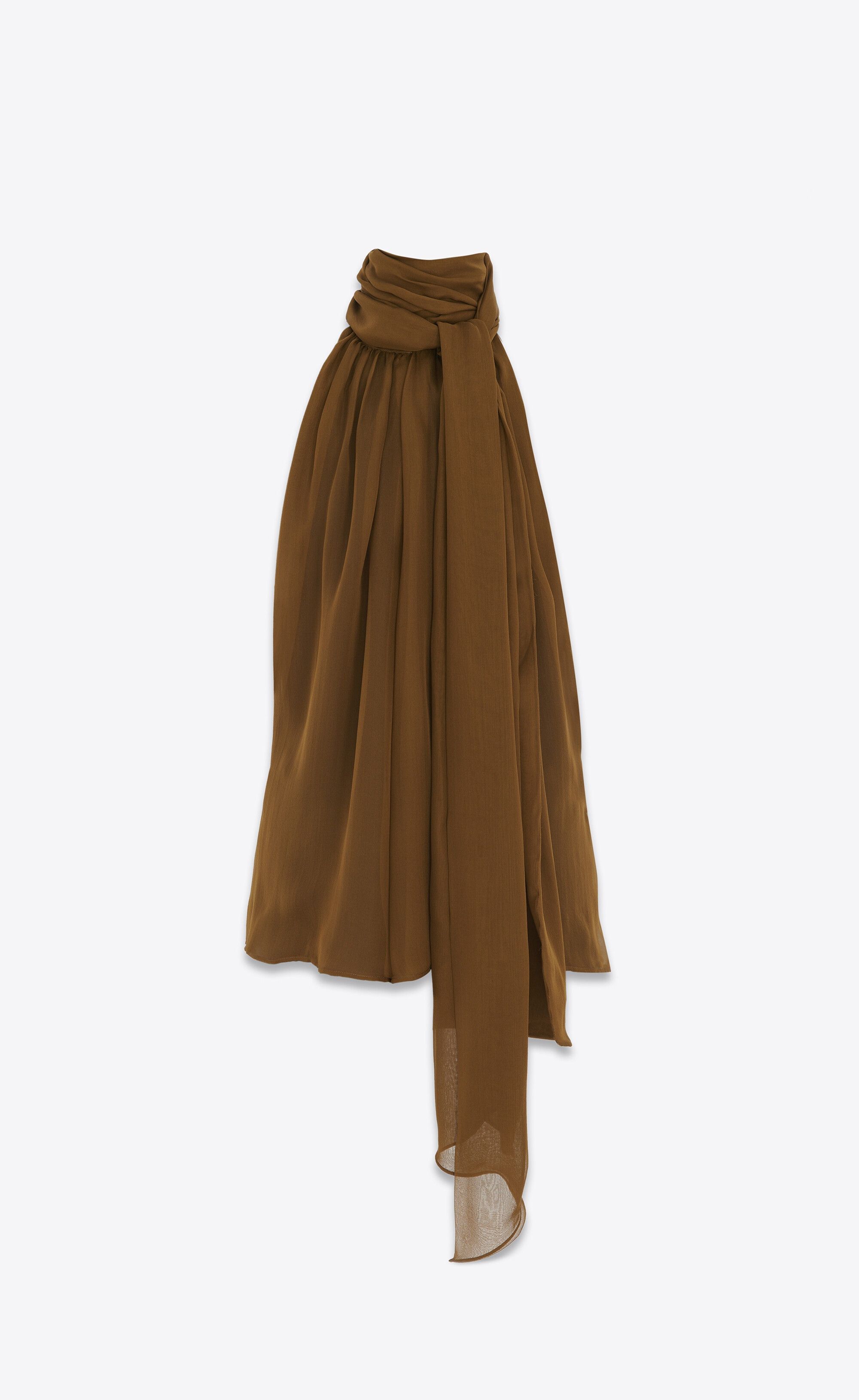 backless halter top in silk muslin