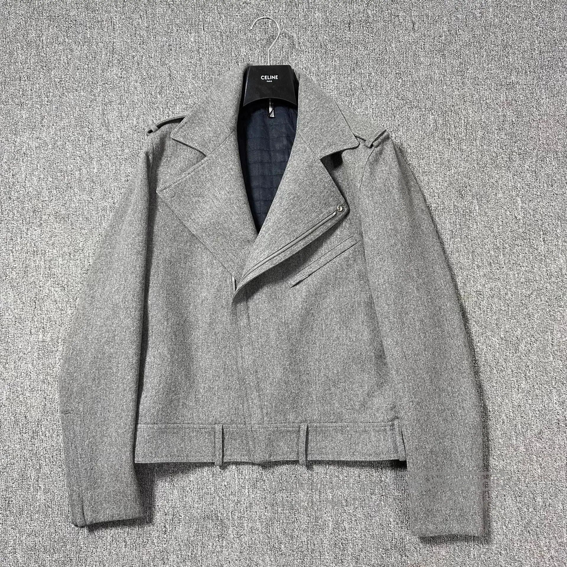 Dior Gray Moto-Style Short Jacket Size L. Size US L / EU 52-54 / 3 - 1 Thumbnail