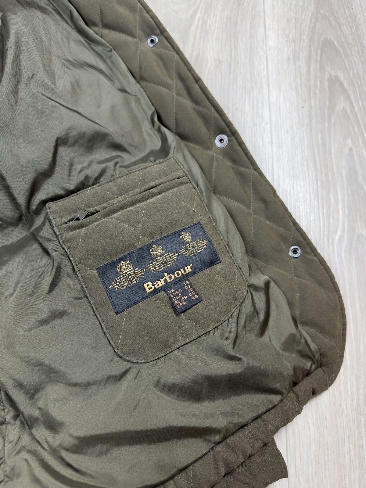 Barbour Vintage Barbour Cynthia Micro Fibre Quilt Jacket Size US 12 Size XL / US 12-14 / IT 48-50 - 9 Thumbnail