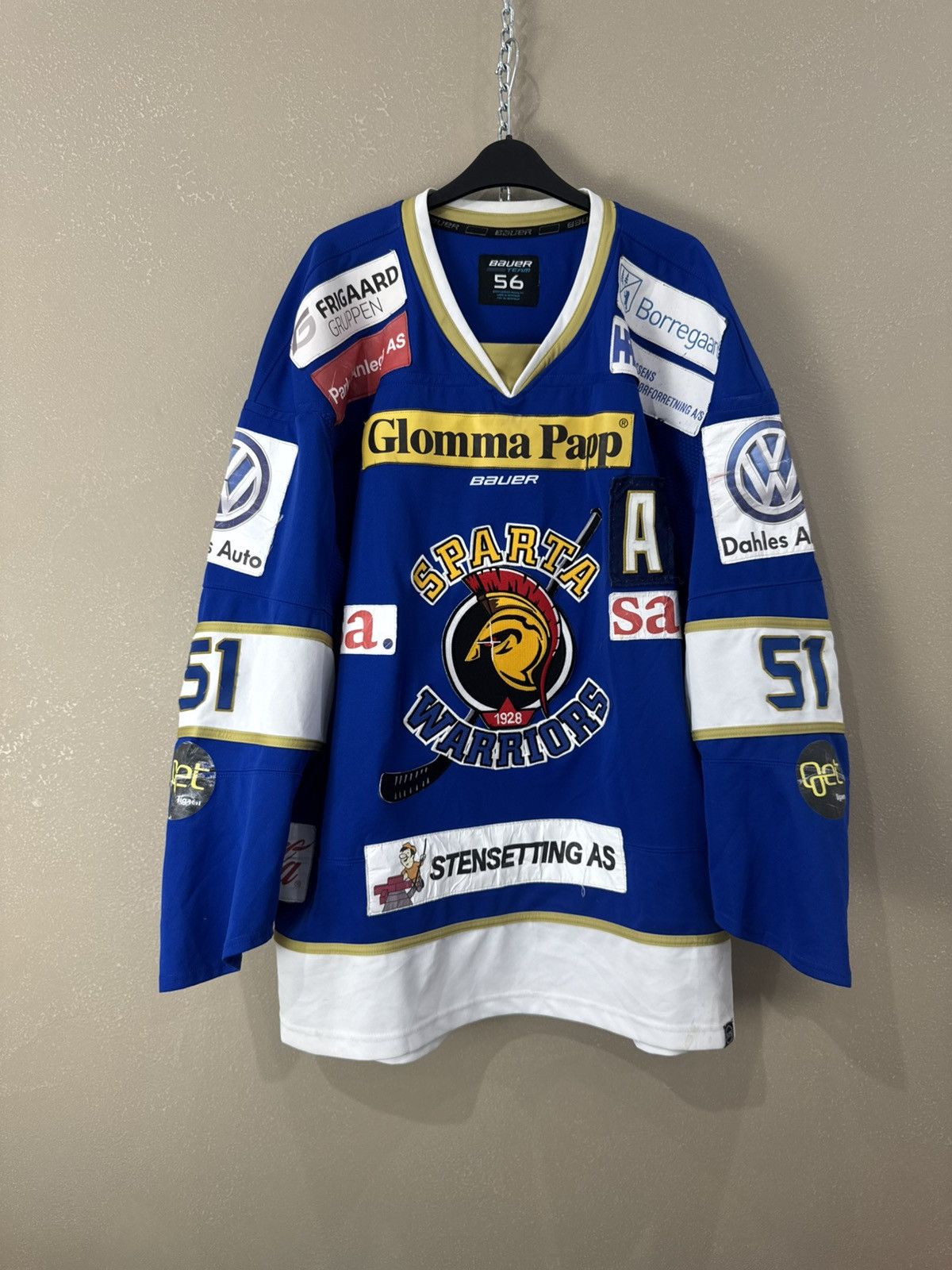 Vintage Vintage 90s Sparta Warriors Hockey Jersey Bauer Y2K Size US XL / EU 56 / 4 - 1 Thumbnail