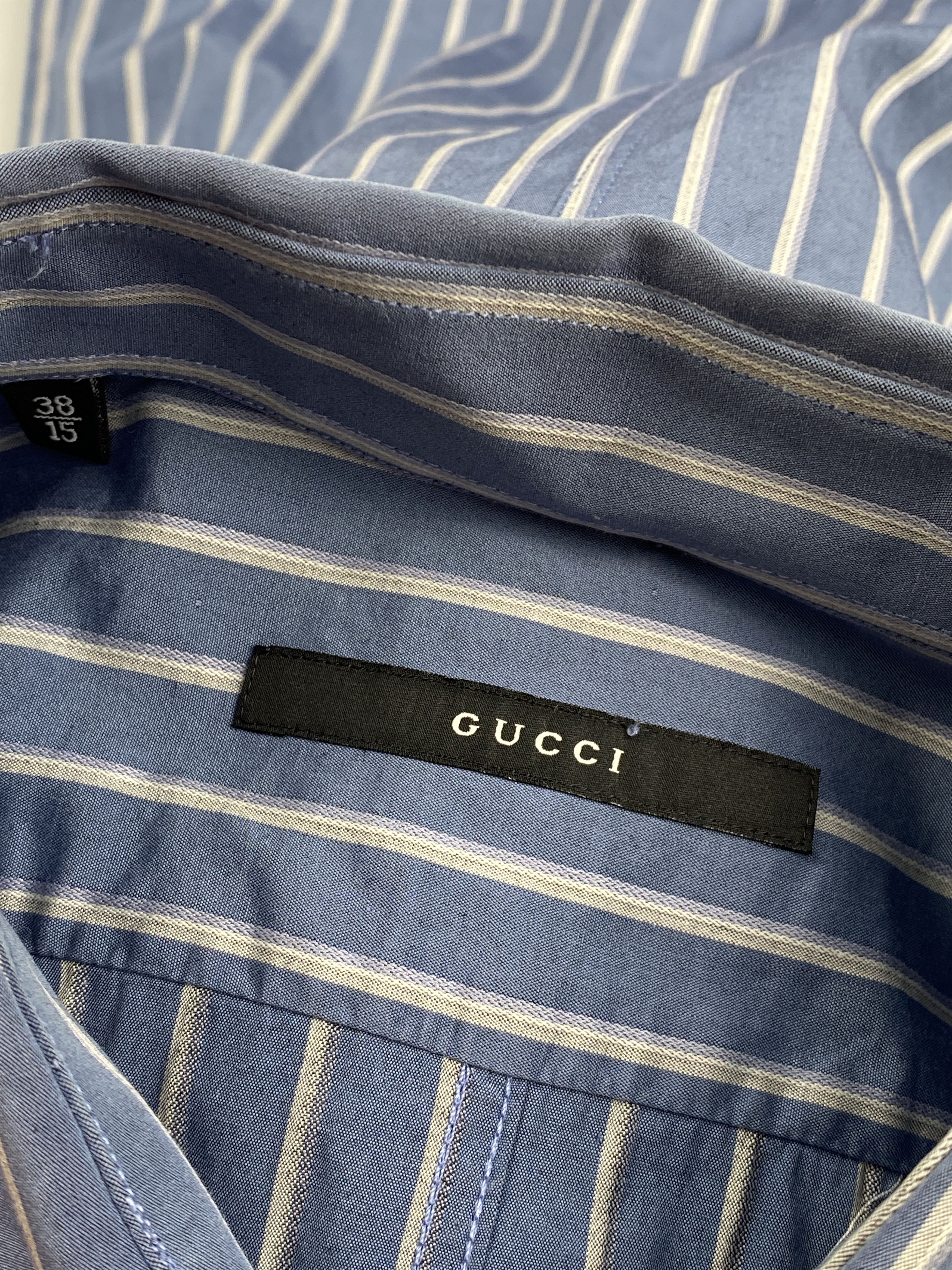 Gucci Double Pocket Striped Long Sleeve Shirt Size XS / US 0-2 / IT 36-38 - 13 Thumbnail