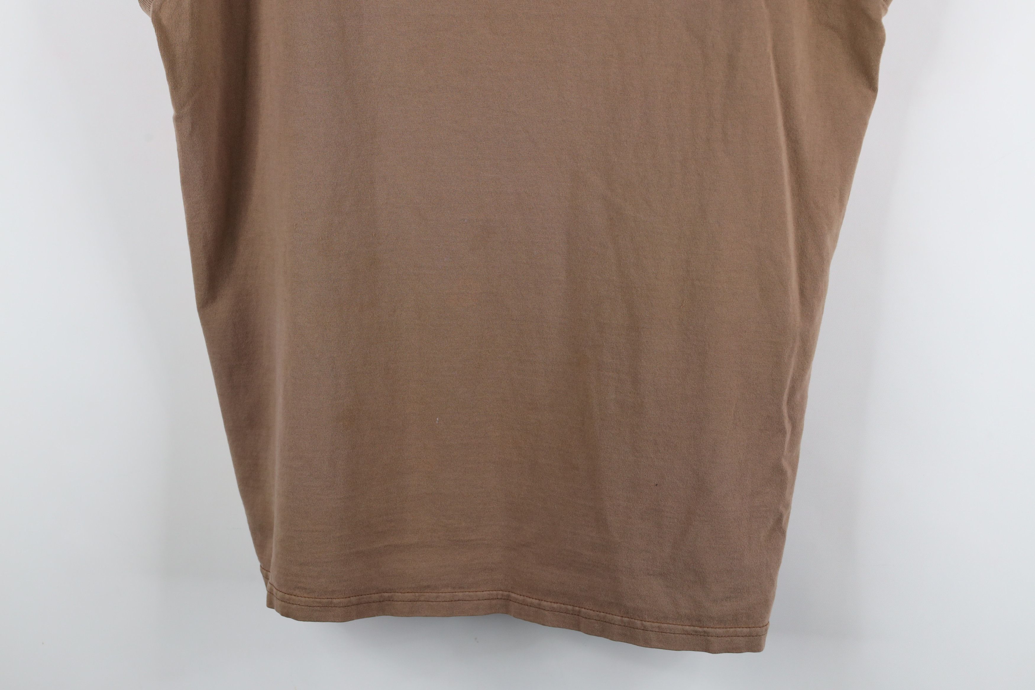 Vintage Vintage 90s Streetwear Blank Sleeveless Muscle T-Shirt Brown Size US XL / EU 56 / 4 - 3 Thumbnail