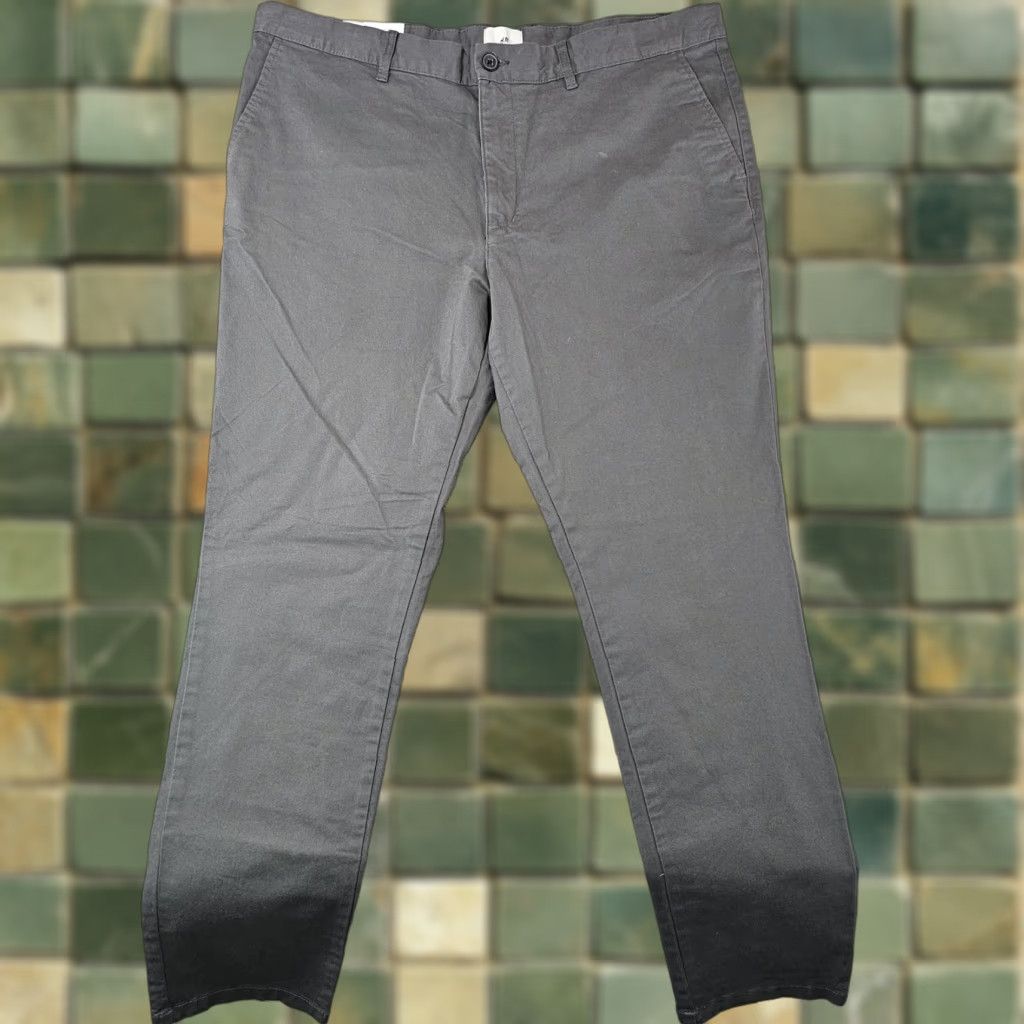 H&M H&M Chino Pants Mens 38x30 Gray Skinny Fit Stretch Cotton Casual Office Work Size US 38 / EU 54 - 1 Thumbnail