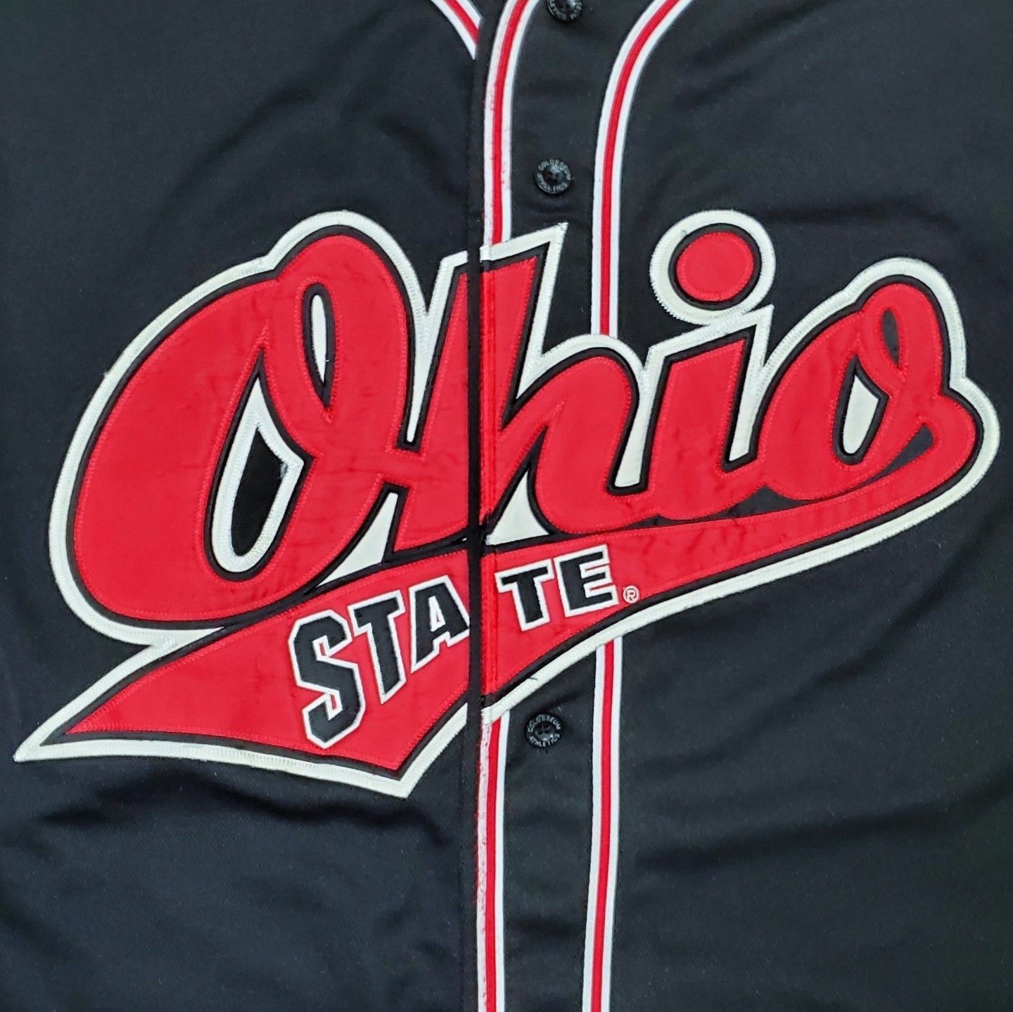 Colosseum Athletics Vtg Colosseum Ohio State Buckeyes Jersey Rare Black Version Size US XL / EU 56 / 4 - 2 Thumbnail
