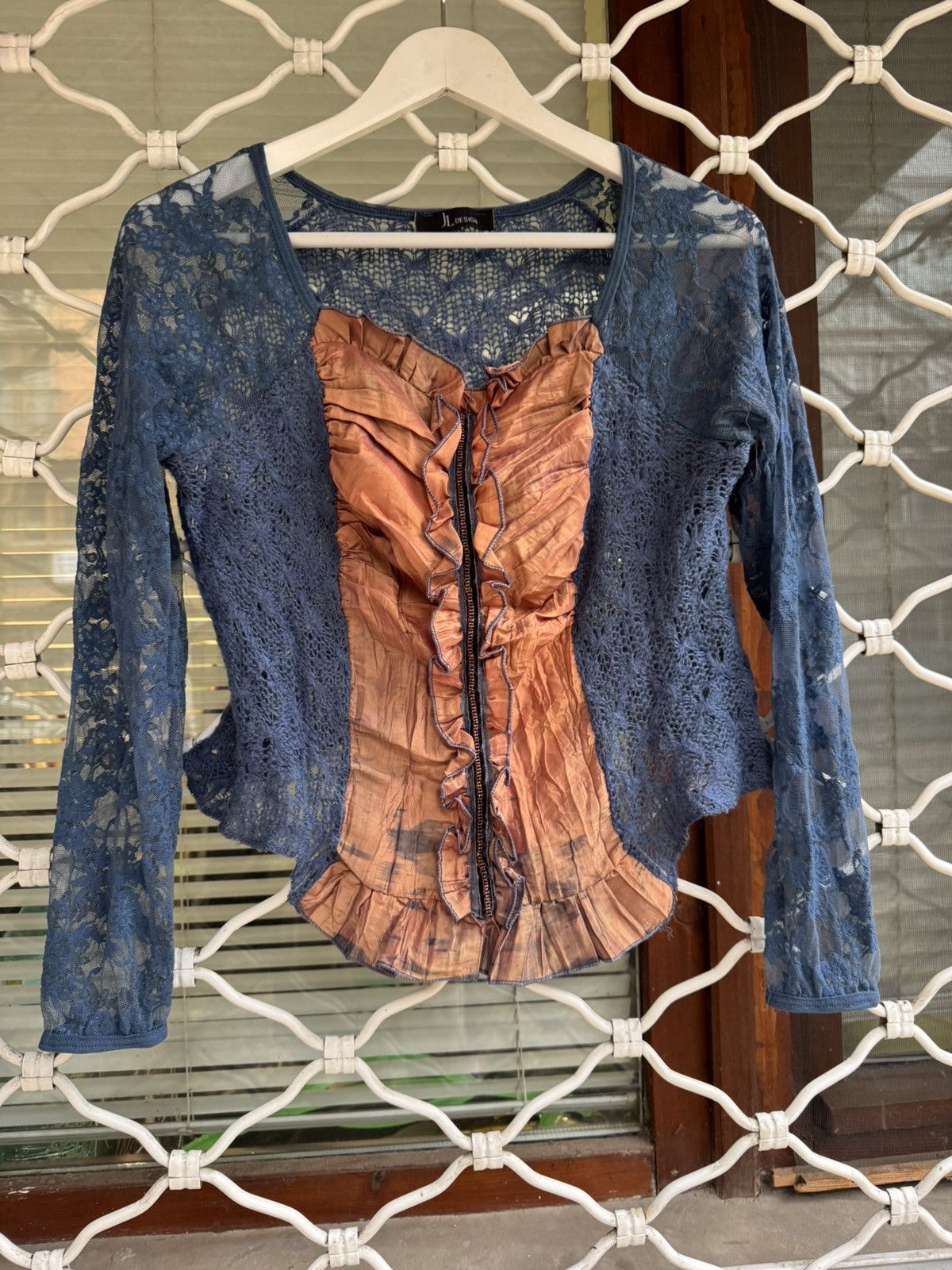 Vintage Y2K Fairy Grunge Lace Corset Top Front Ruffle JL Design S M Size S / US 4 / IT 40 - 4 Thumbnail