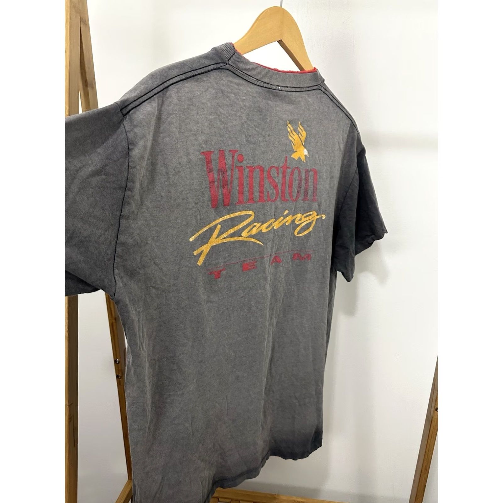 Vintage VINTAGE Winston Racing RJR Gradient Sun Faded Pocket Worn Thrashed T-Shirt XL Mens Black XL Sweatshirt T-Shirt Billie? Size US XL / EU 56 / 4 - 6 Thumbnail