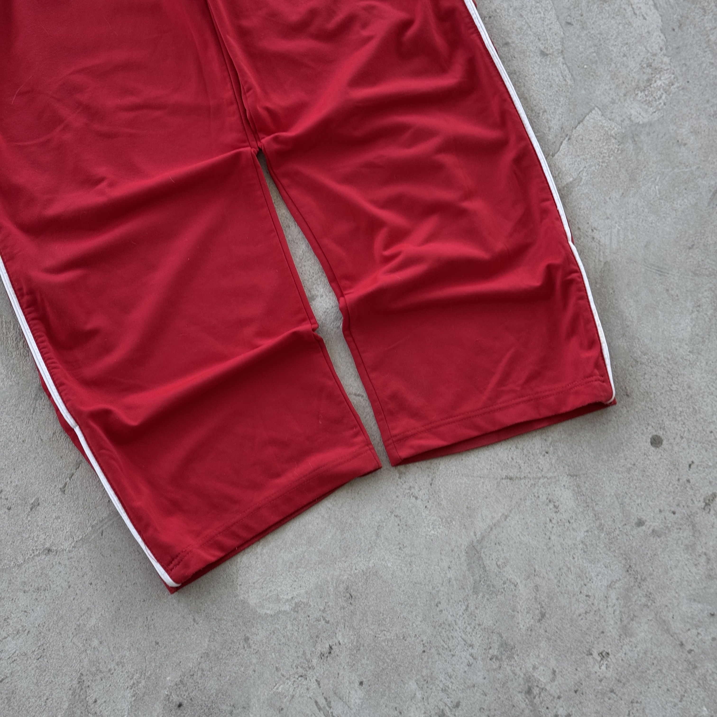 Nike Nike Red Wide Leg Track Pants White Side Stripe Mens Large Size US 32 / EU 48 - 6 Thumbnail