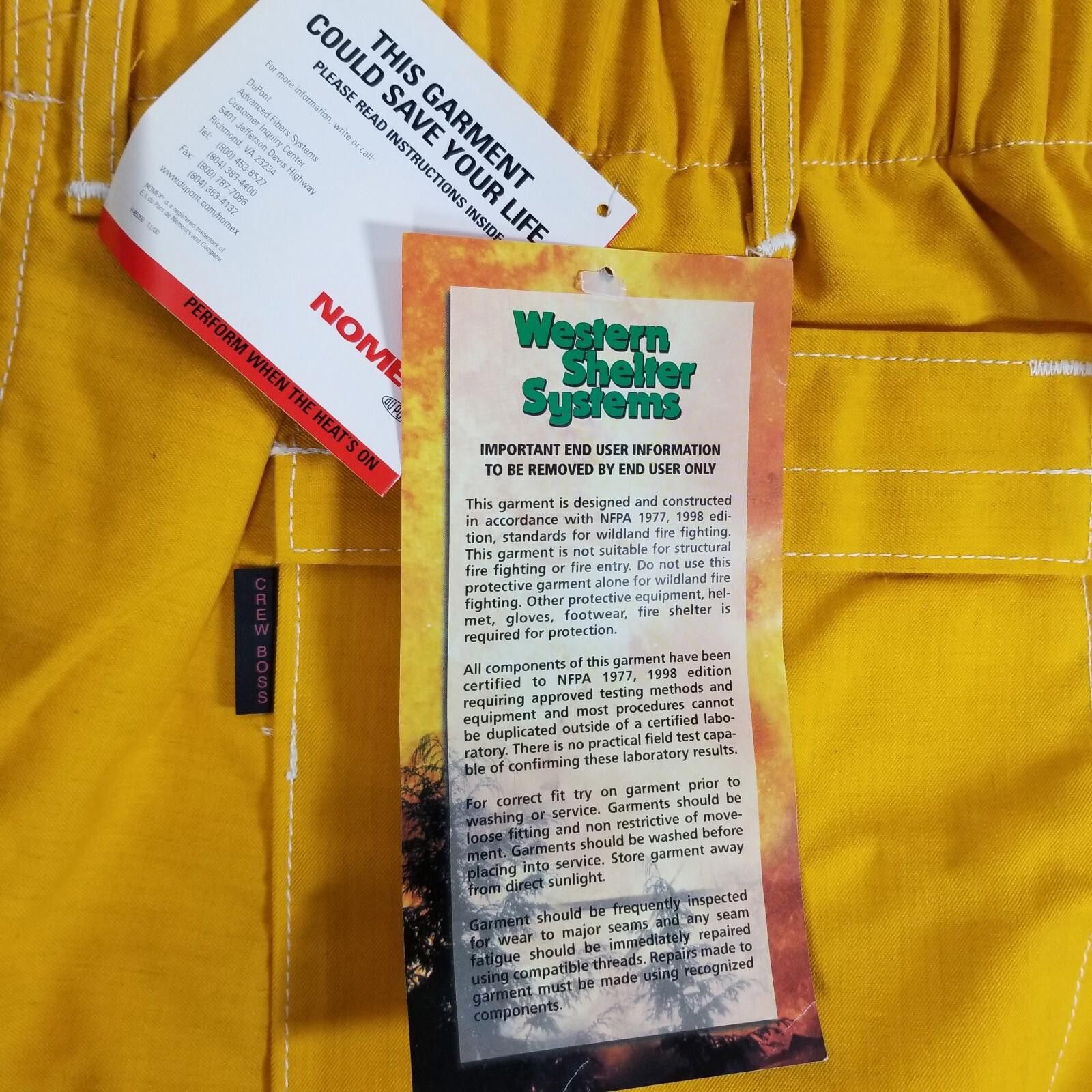 DuPont Nomex Crew Boss Wildfire Yellow Fire Fighting Pants 3XL/30 Size ONE SIZE - 12 Thumbnail