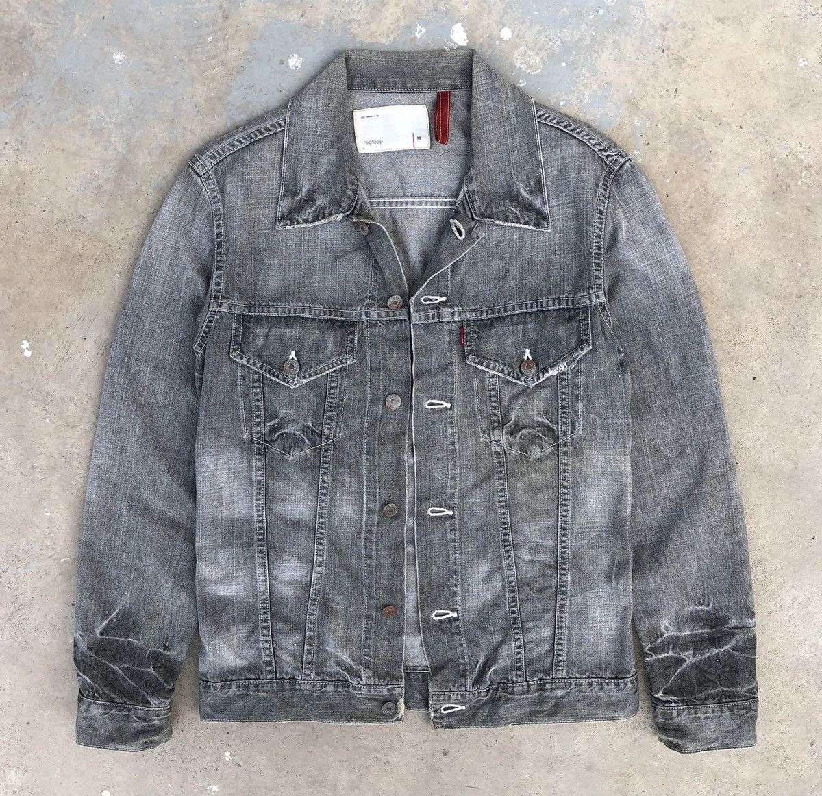 Levi's Vintage Clothing Vintage Levis redloop Distressed Denim Trucker Jacket Size US M / EU 48-50 / 2 - 1 Thumbnail
