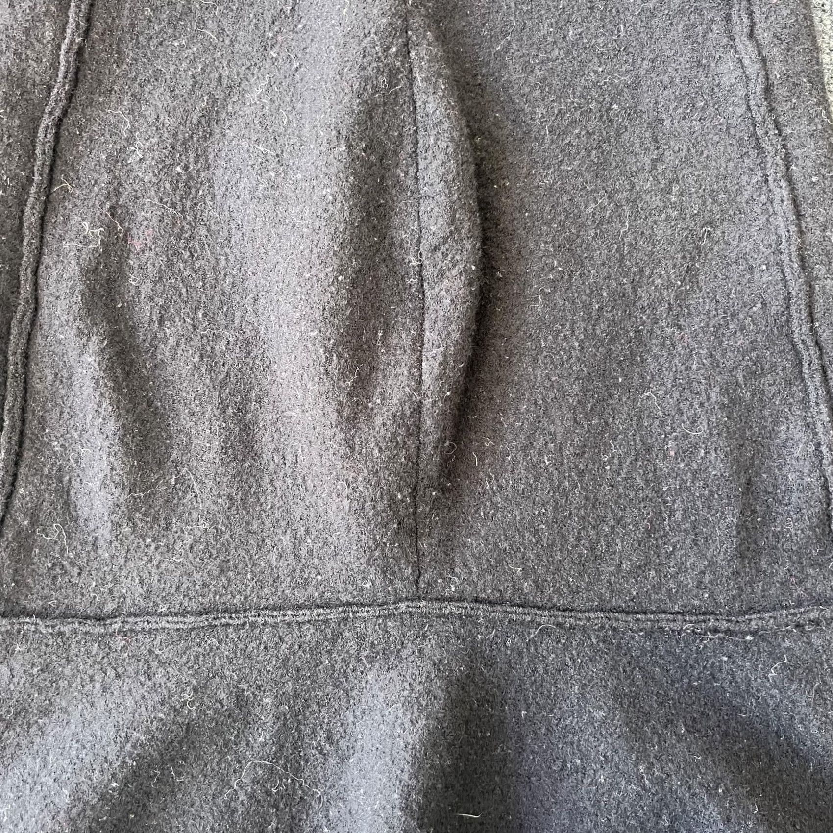 Anthropologie MOTH Skirt Womens Small Black Boiled Wool Flounce Ruffle Hem Anthropologie Size 28" / US 6 / IT 42 - 2 Thumbnail