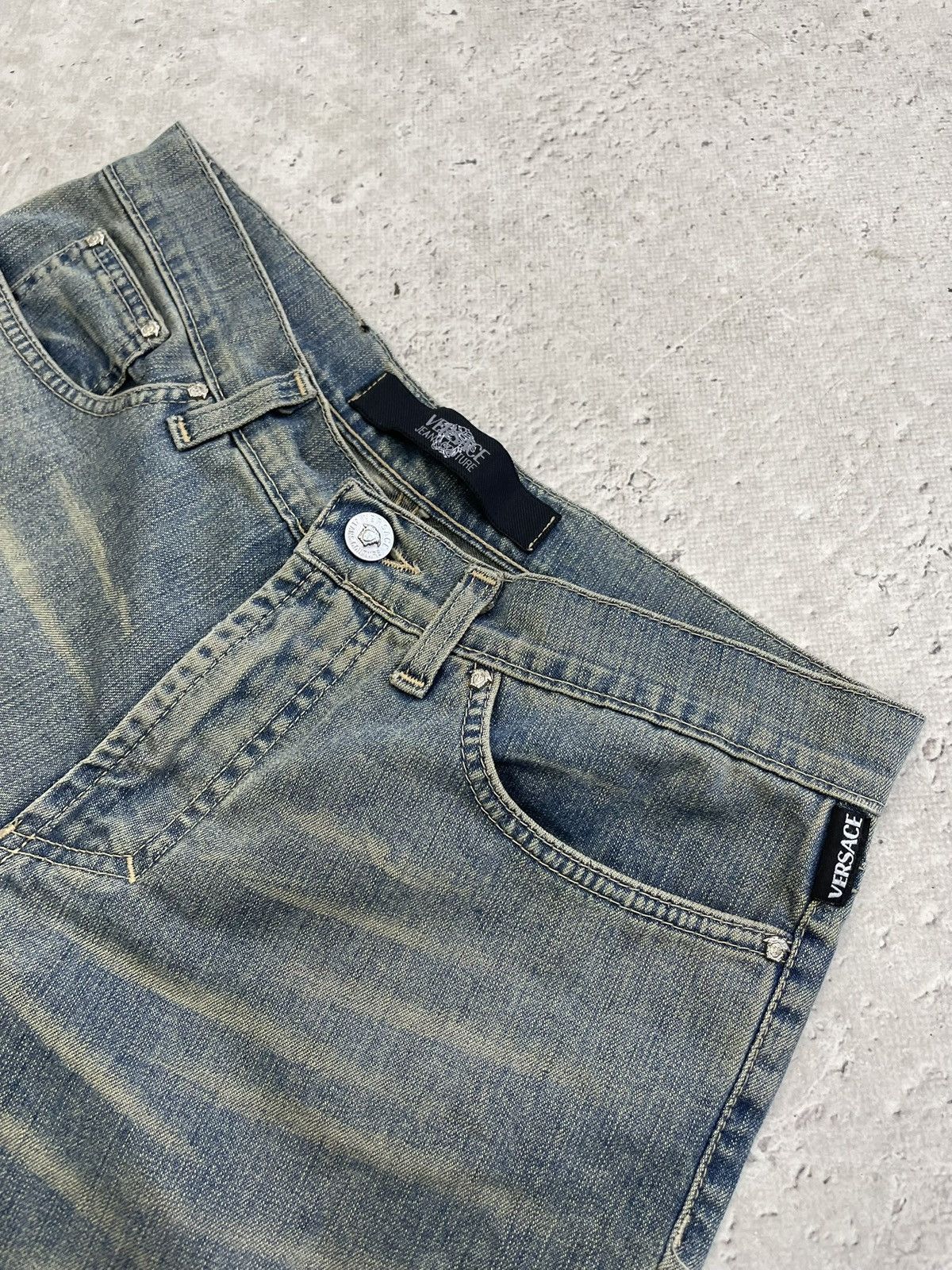 Versace Versace jeans couture denim distressed pants y2k Size US 31 - 5 Thumbnail